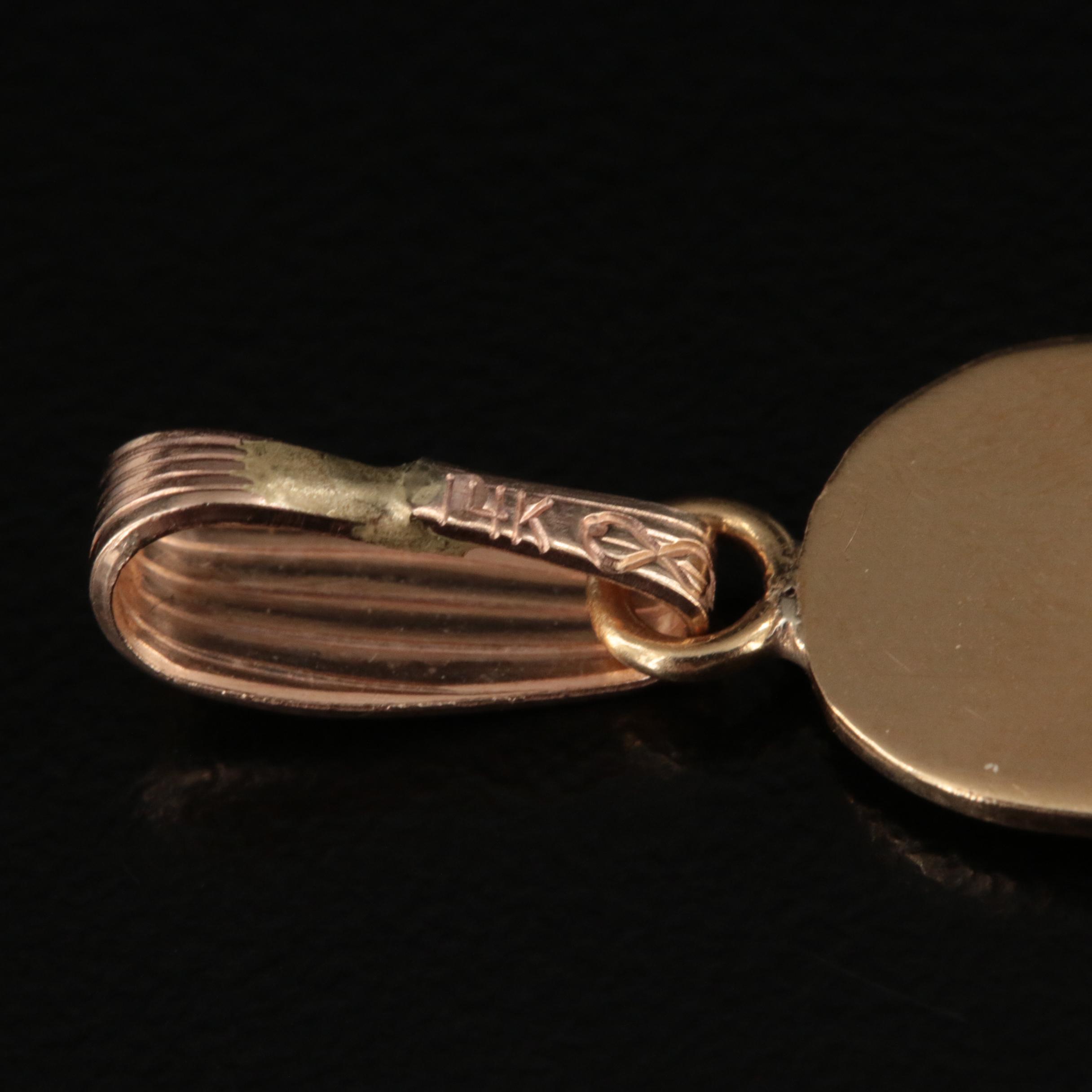 18K Egyptian Cartouche Pendant