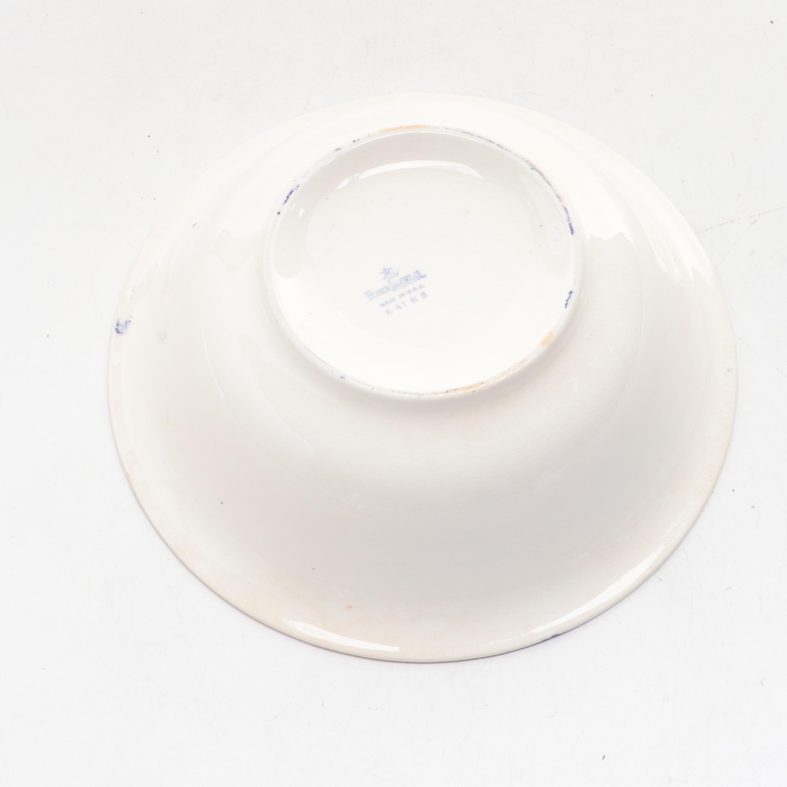 Sadler and Other Earthenware Blue Willow Teapots and Serving Bowls