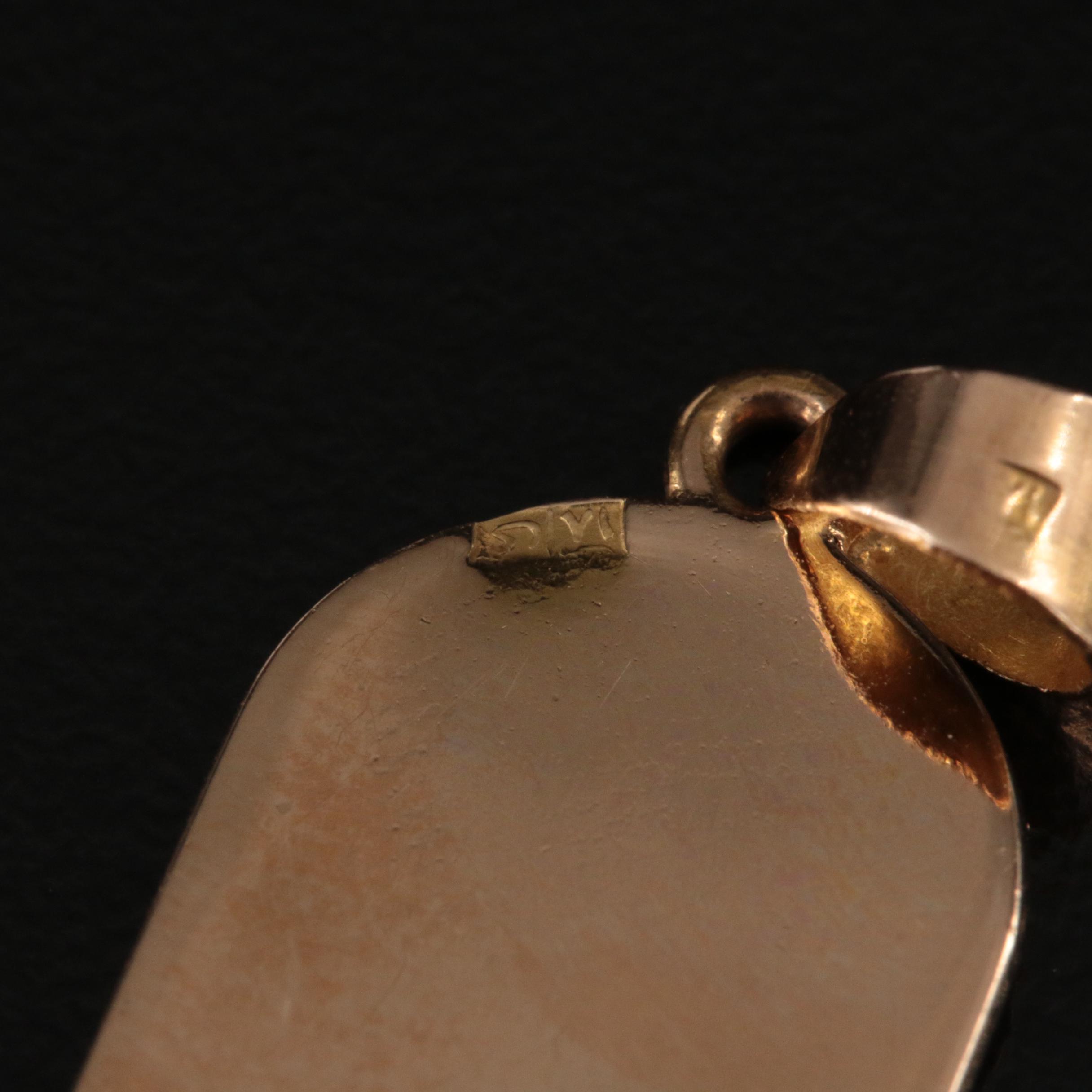 18K Egyptian Cartouche Pendant