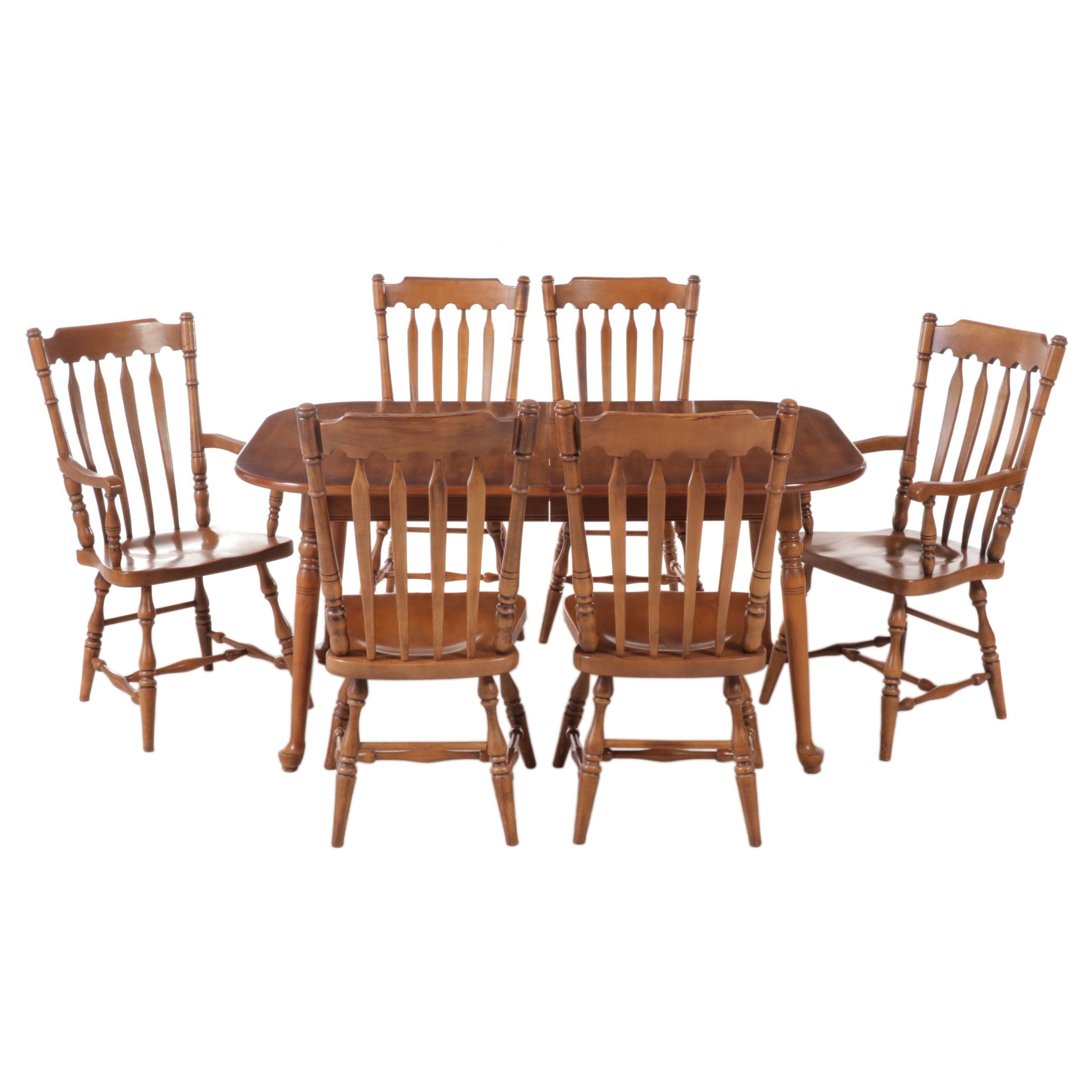 Seven-Piece Colonial Style Maple Dining Set, Incl. Pennsylvania House