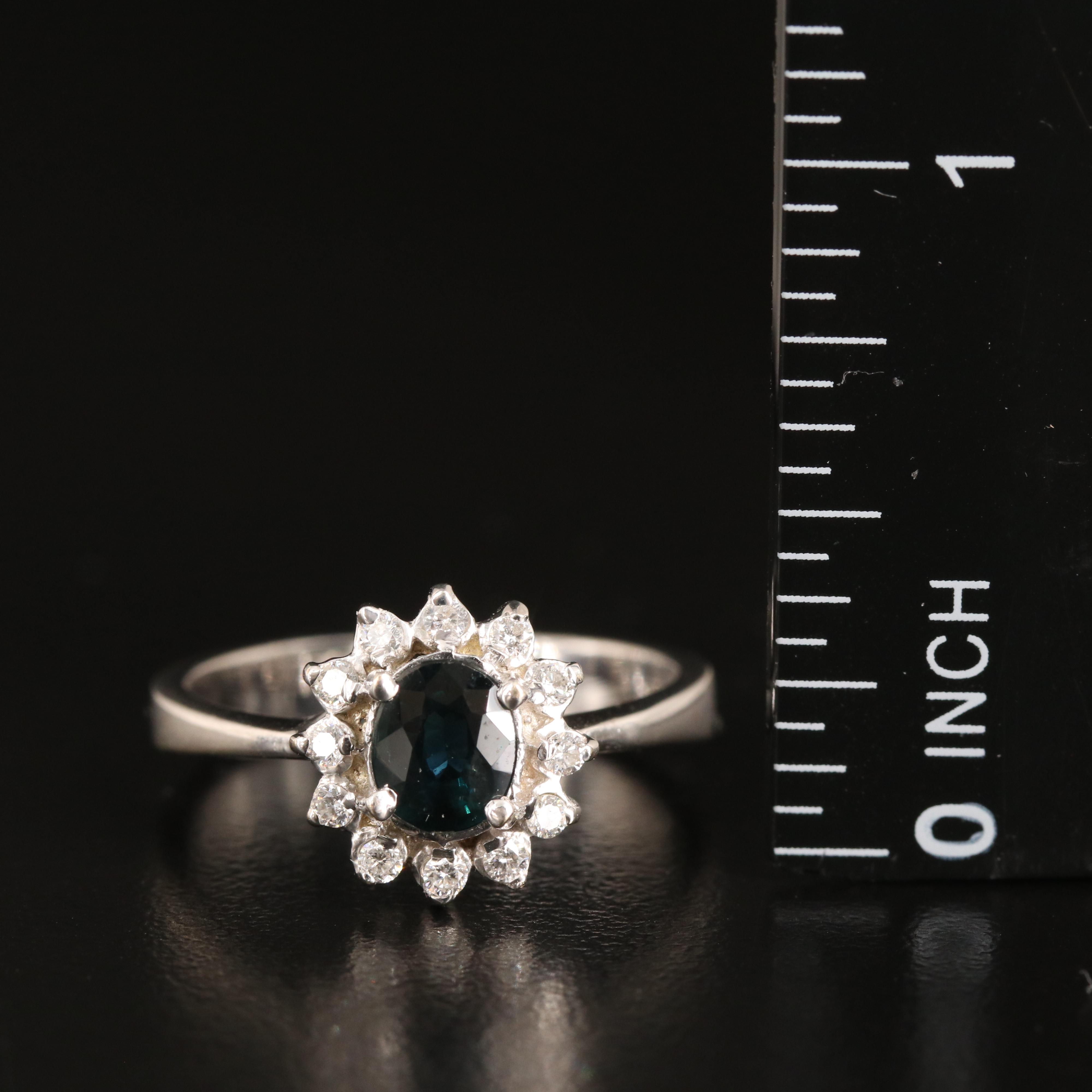 14K Sapphire and Diamond Ring
