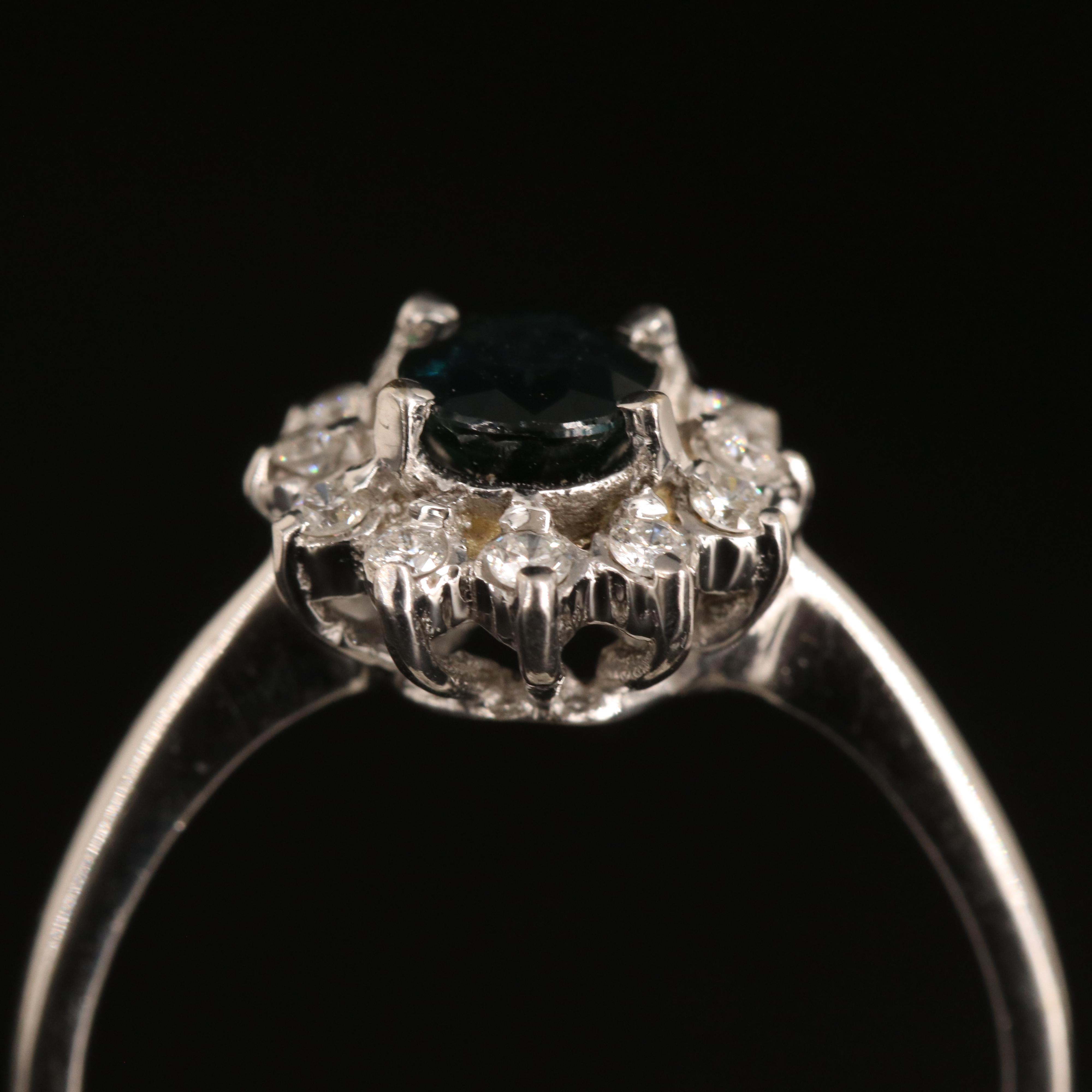 14K Sapphire and Diamond Ring