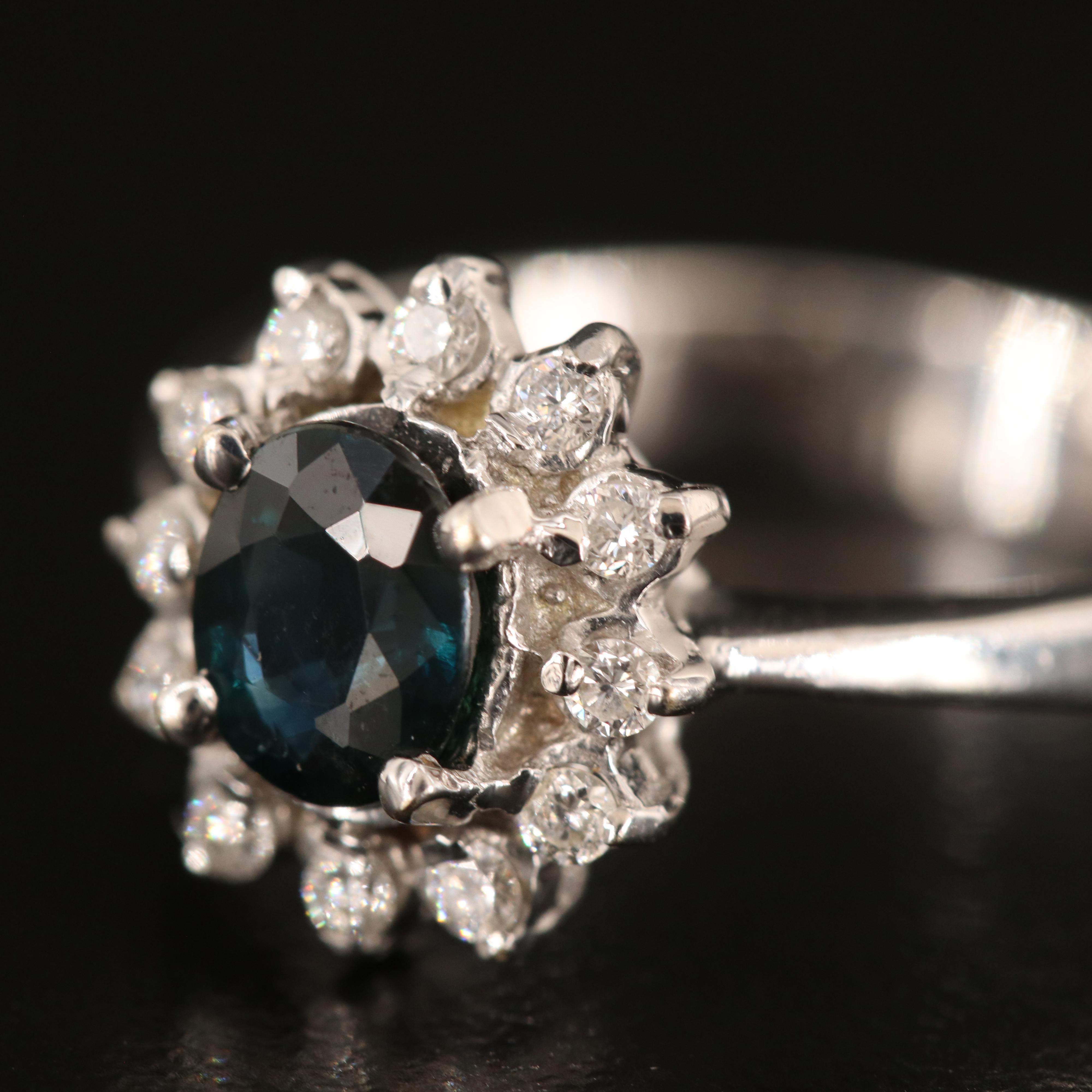 14K Sapphire and Diamond Ring