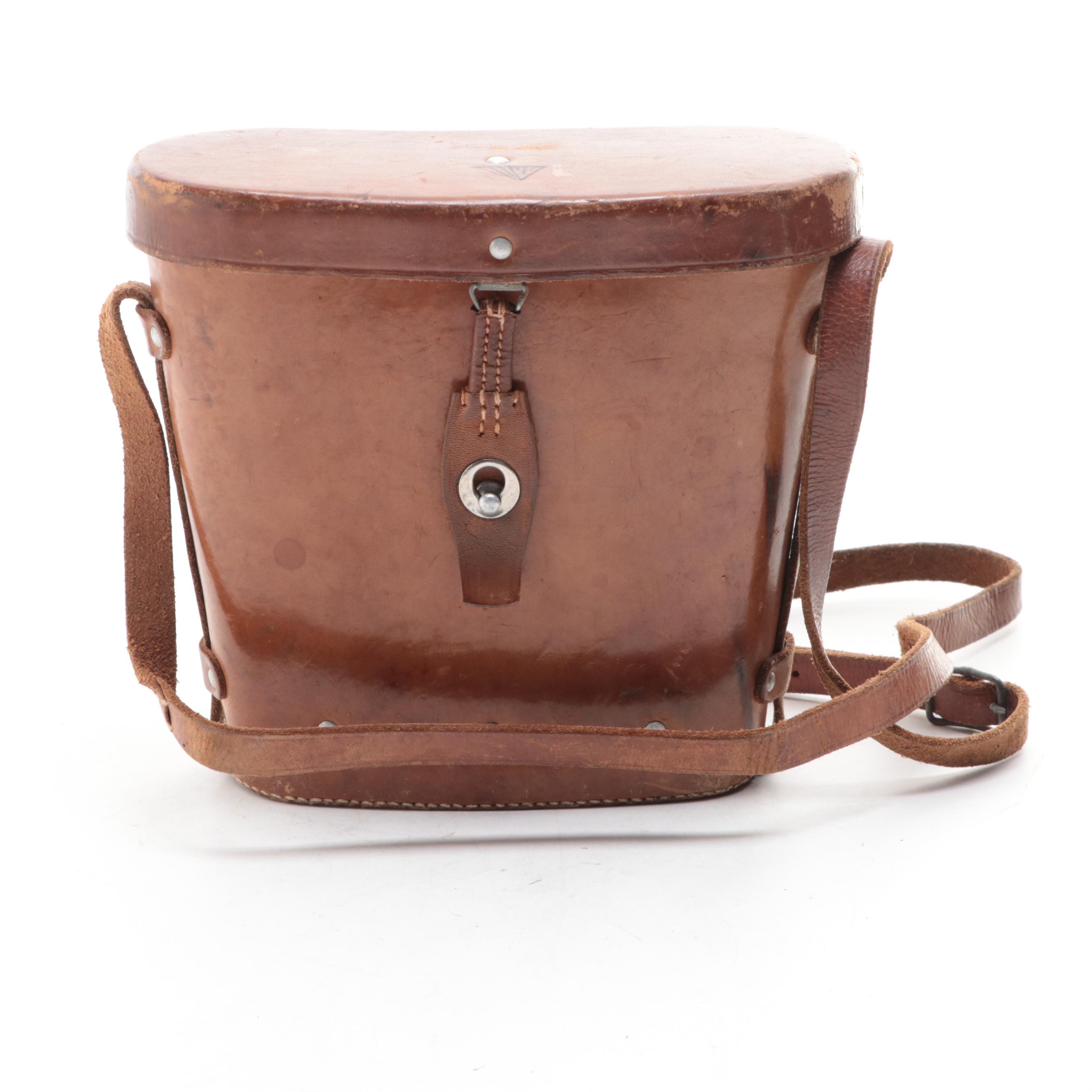 Carl Zeiss 7 x 50 Binoculars with Leather Case, Mid-20th Century