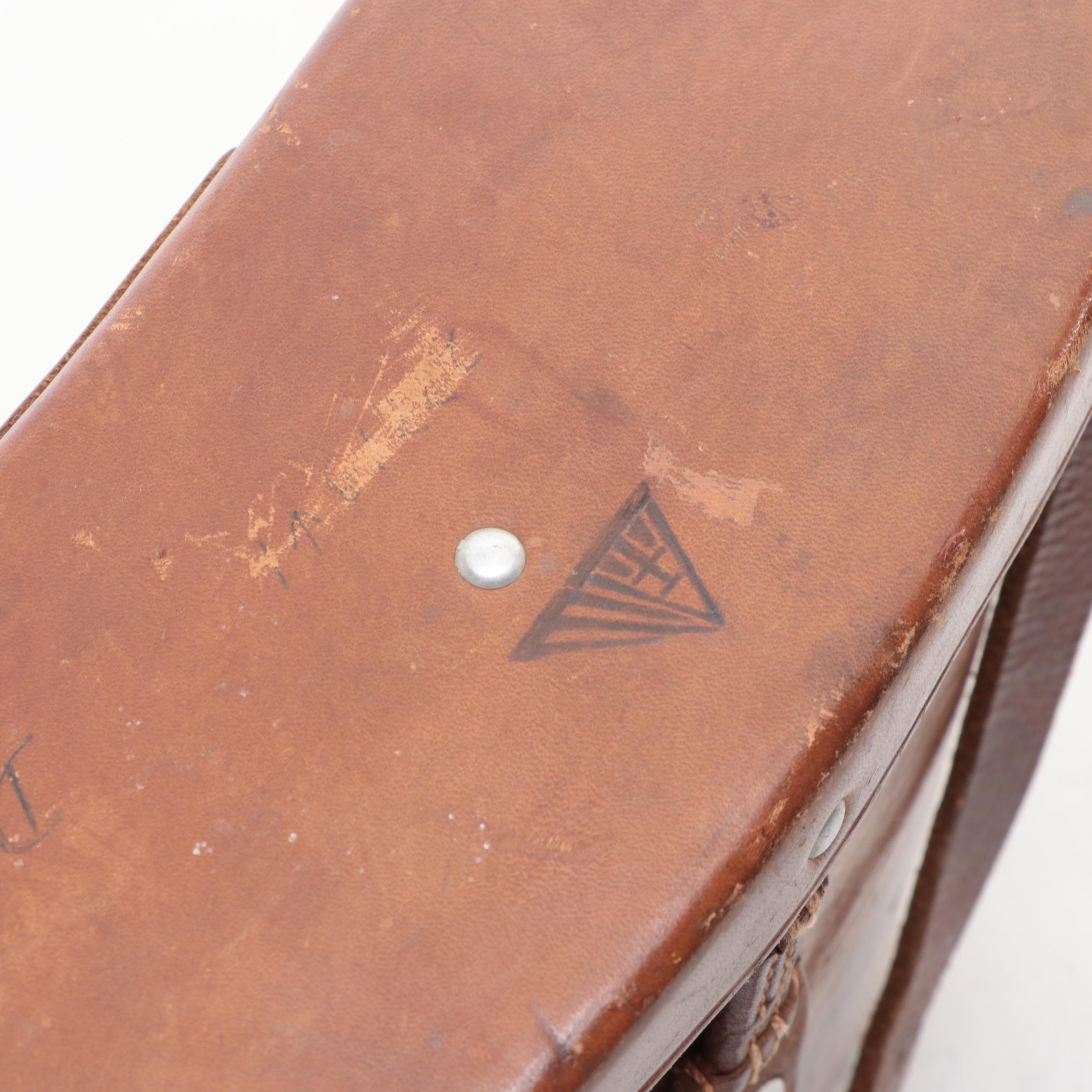 Carl Zeiss 7 x 50 Binoculars with Leather Case, Mid-20th Century