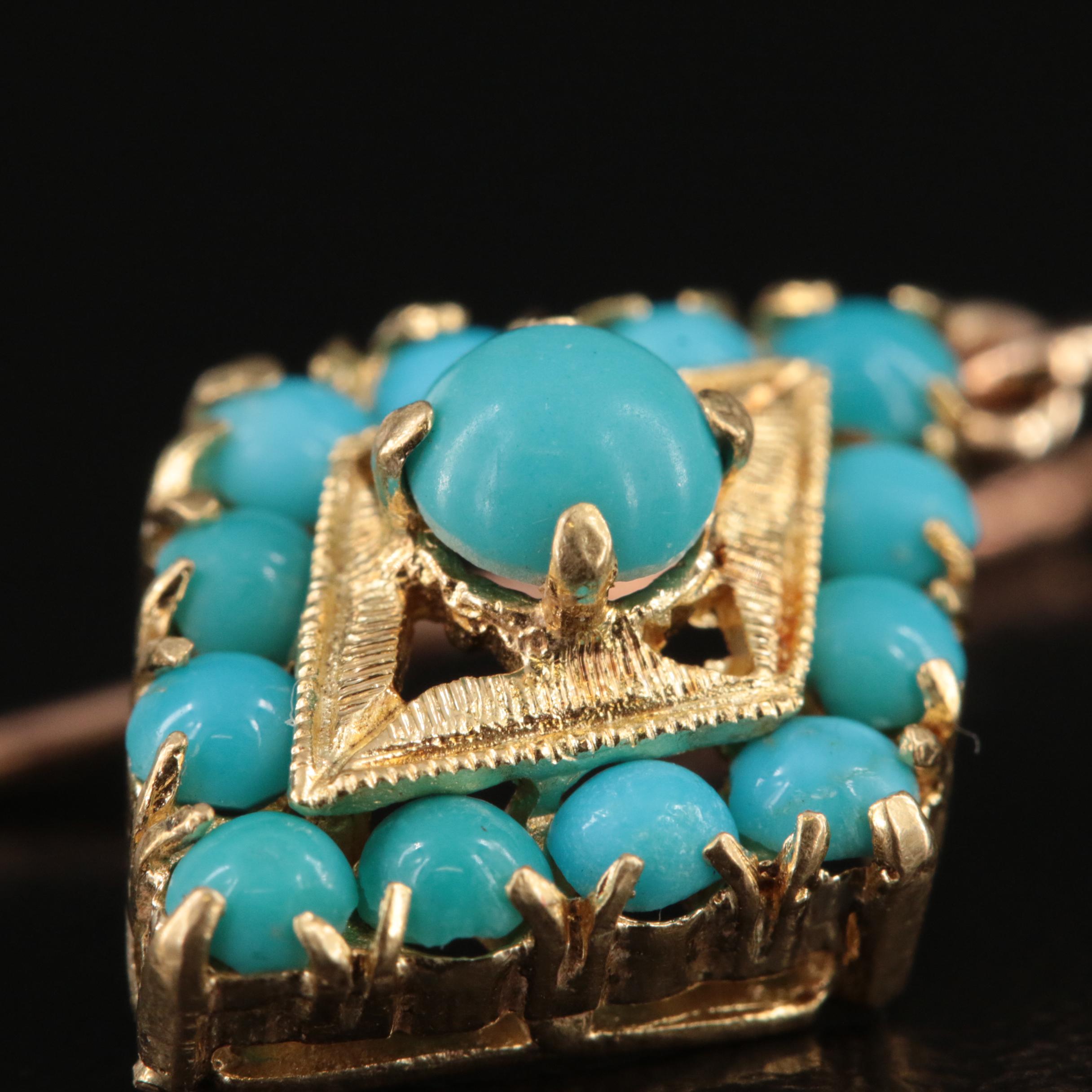 18K Turquoise Earrings