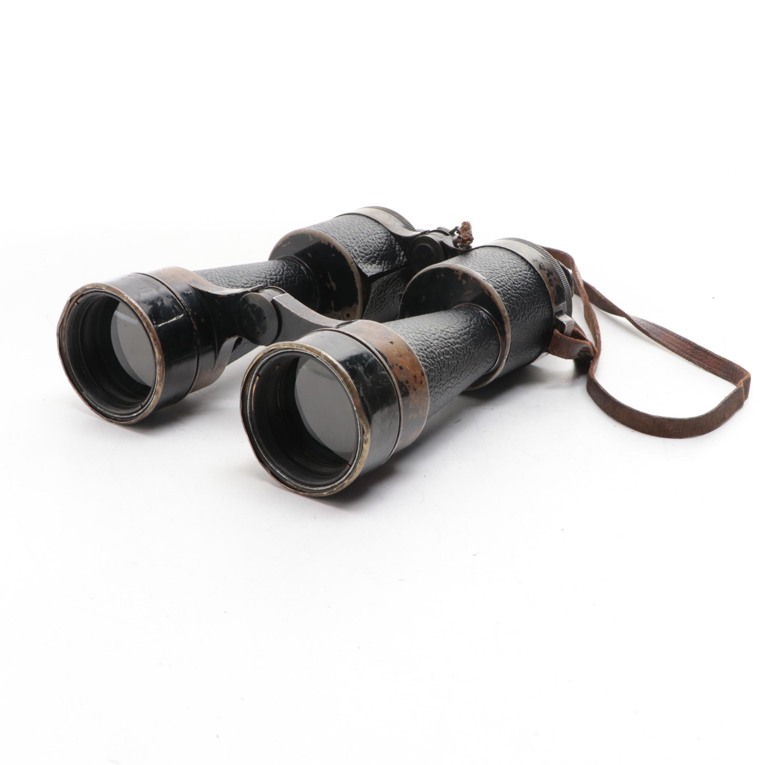 WWII Era Huet Kriegsmarine 12 x 50 Binoculars, Mid-20th Century