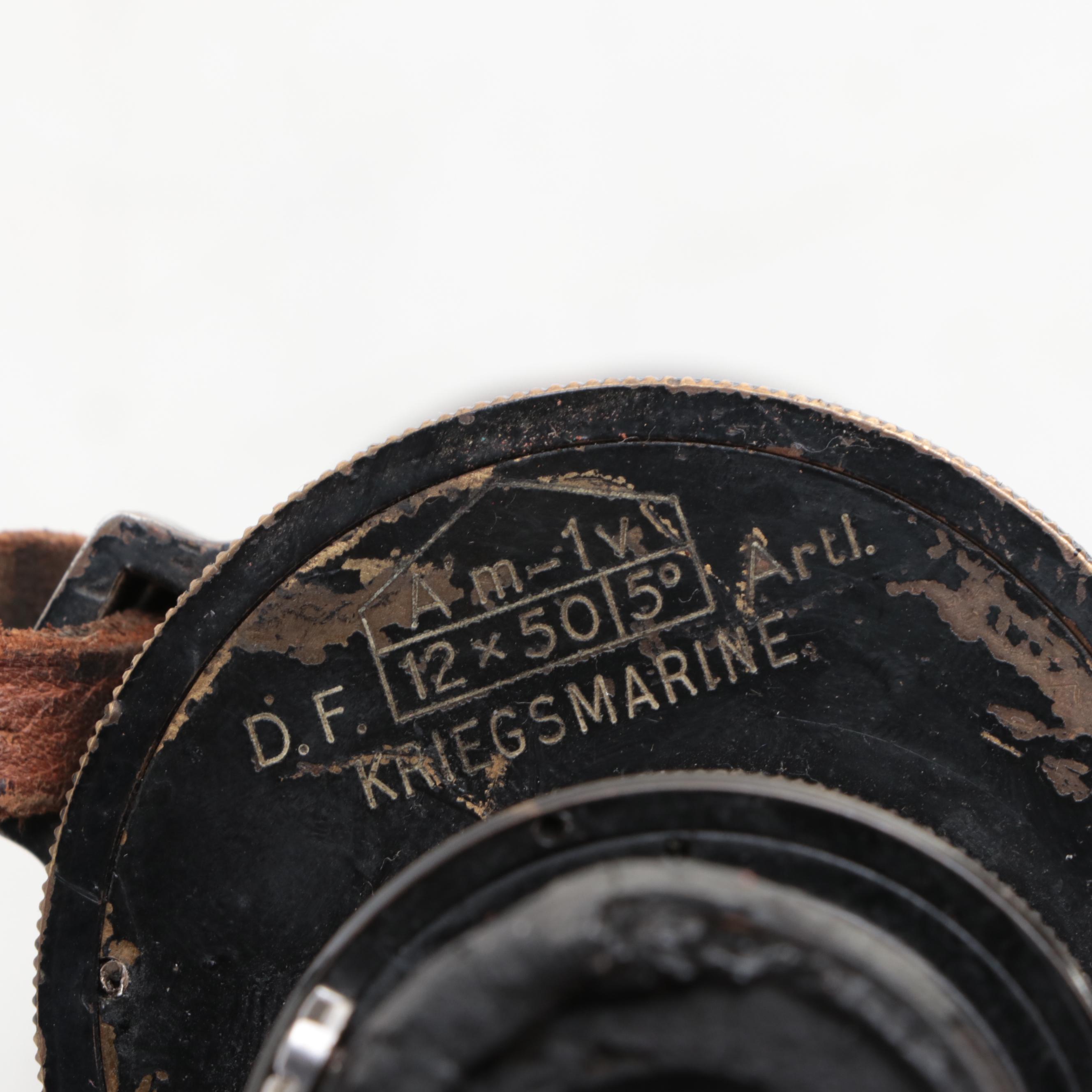 WWII Era Huet Kriegsmarine 12 x 50 Binoculars, Mid-20th Century