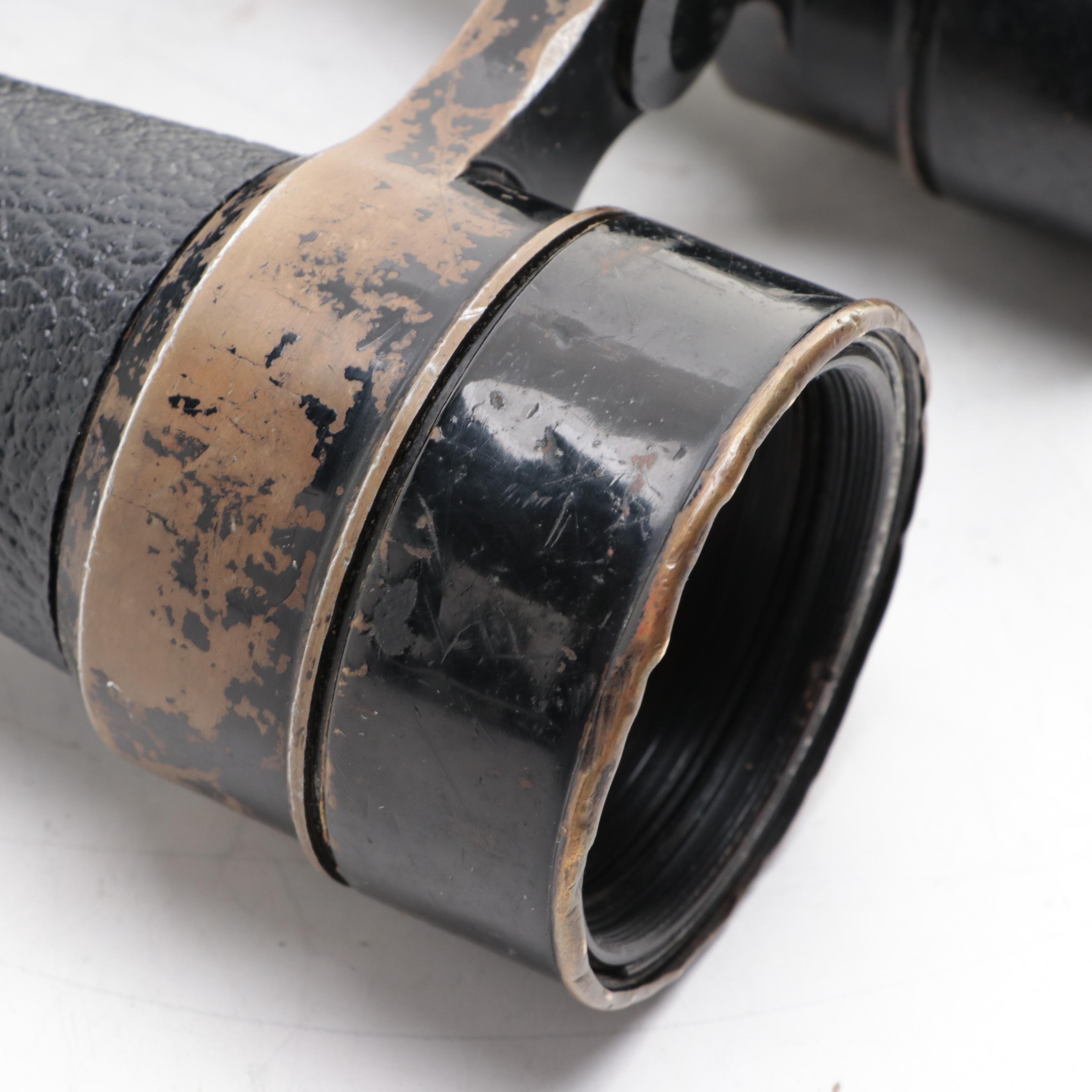 WWII Era Huet Kriegsmarine 12 x 50 Binoculars, Mid-20th Century