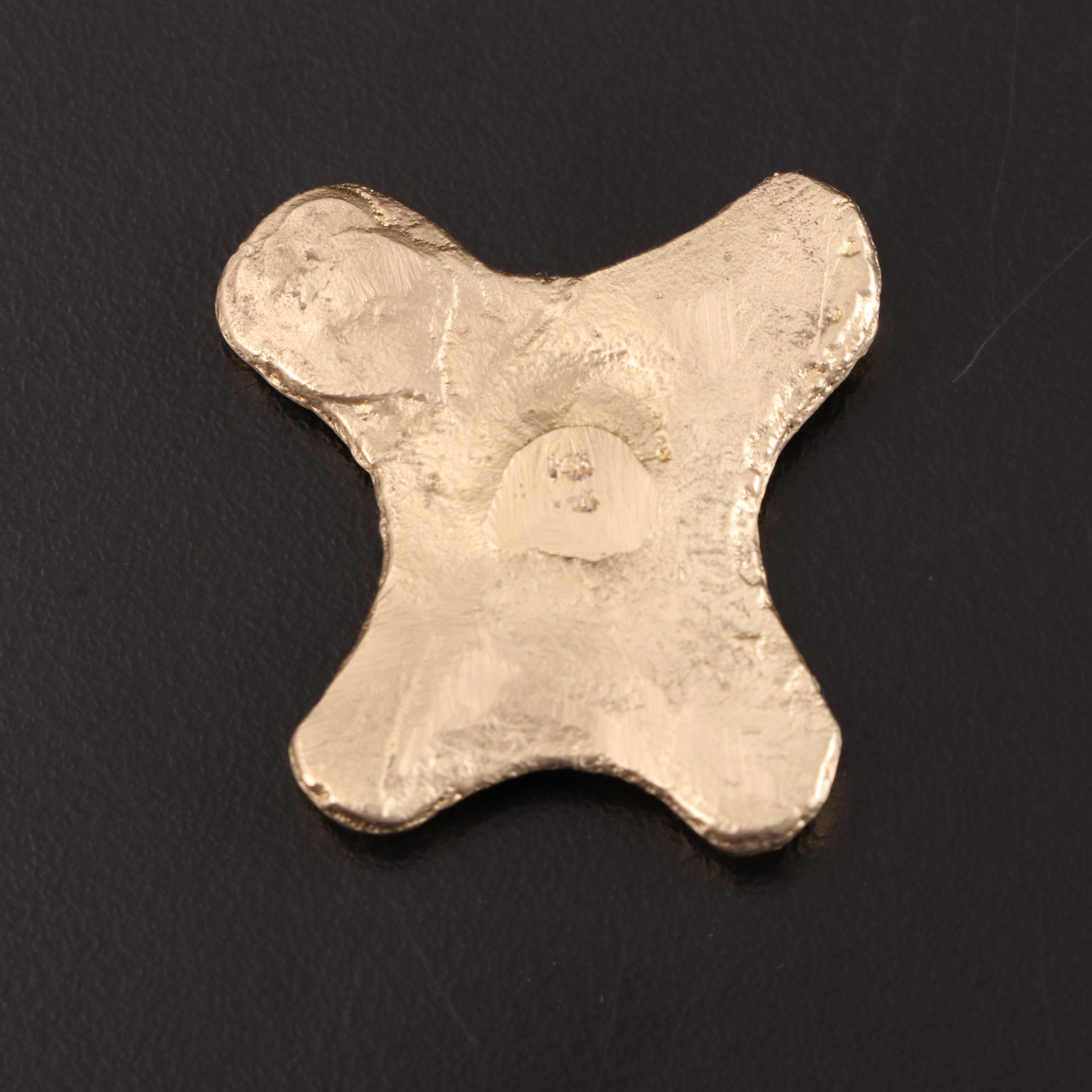 14K Gold Skull and Crossbones