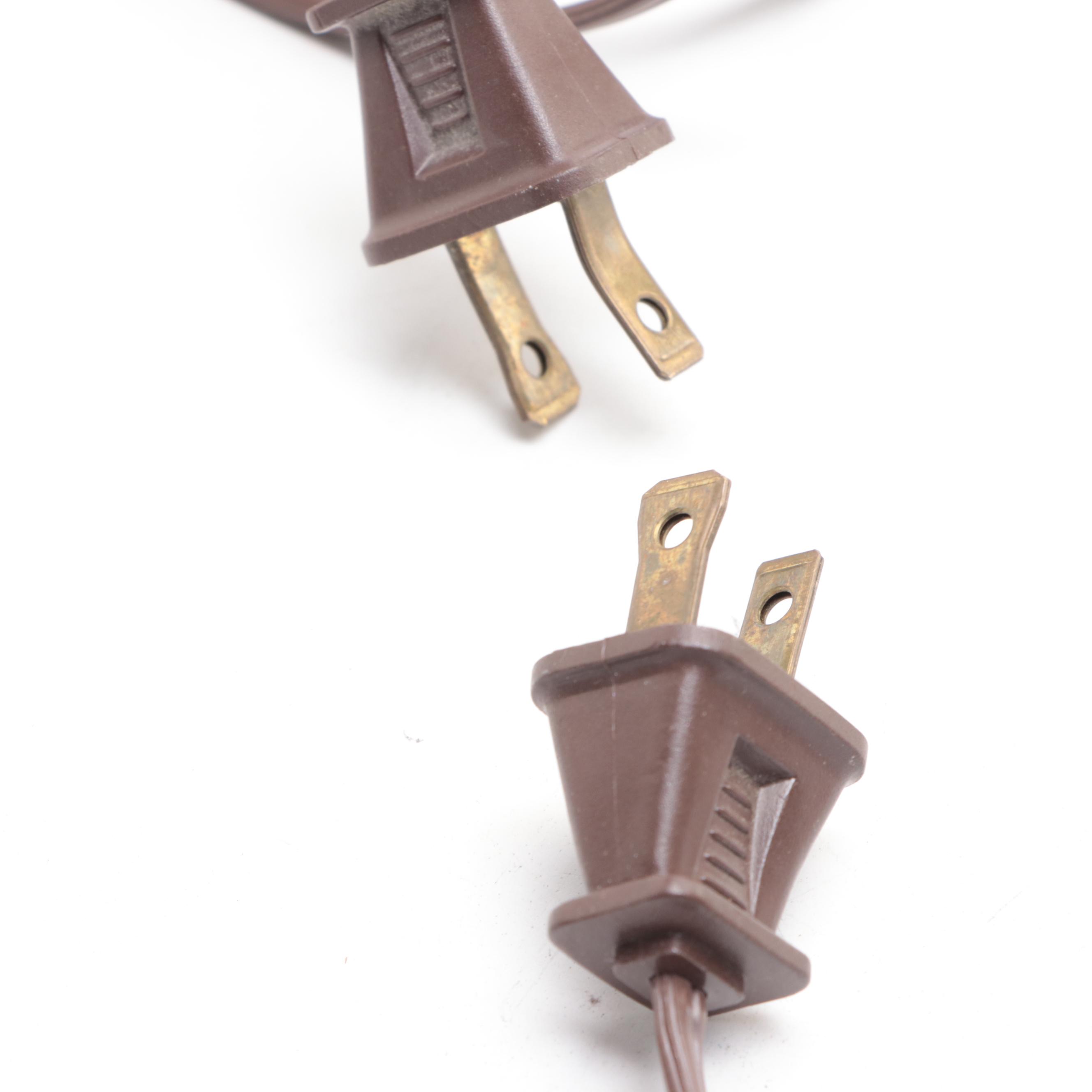 Pair of Victorian Style Boudoir Lamps with Satin Uranium Glass Shades, 1930s