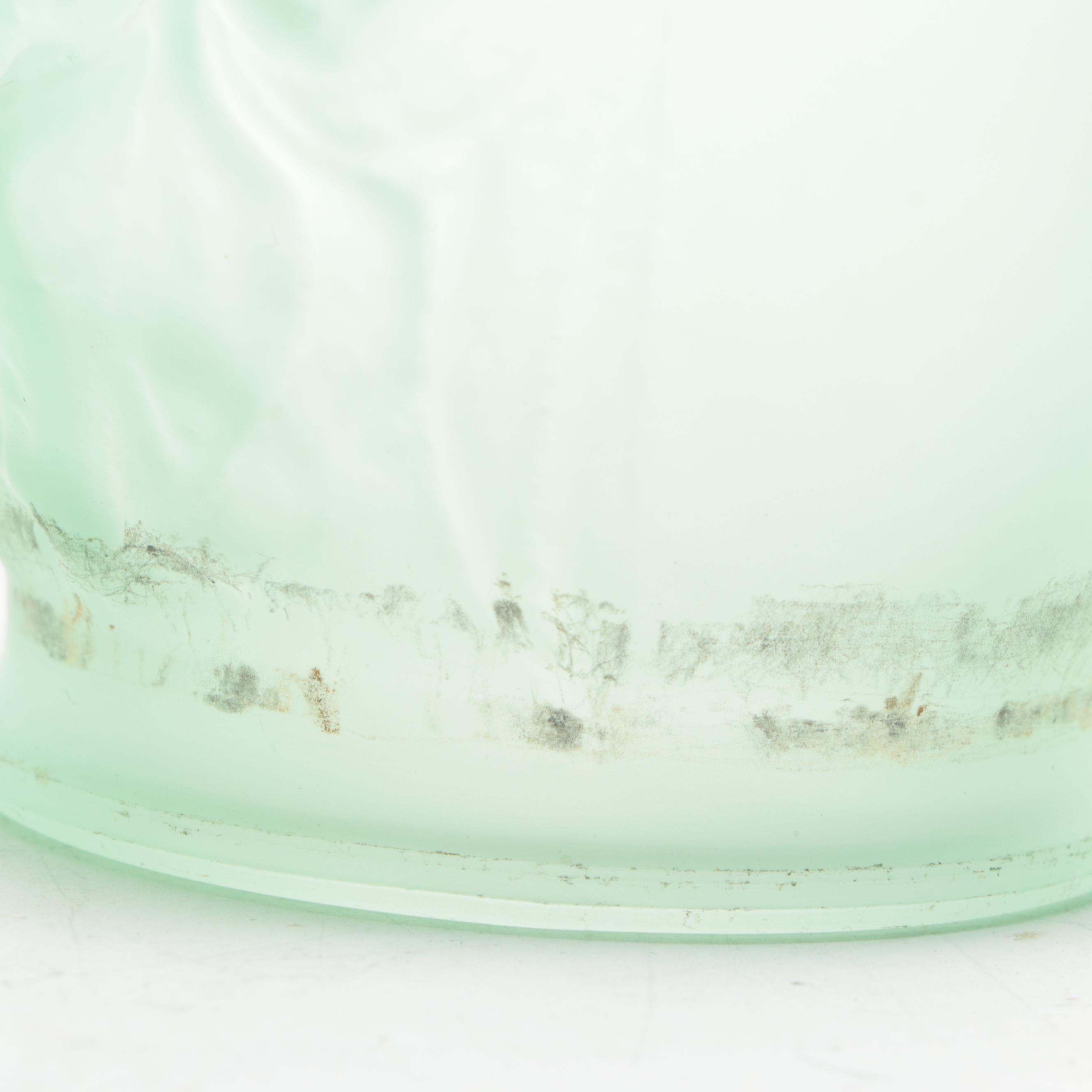 Pair of Victorian Style Boudoir Lamps with Satin Uranium Glass Shades, 1930s