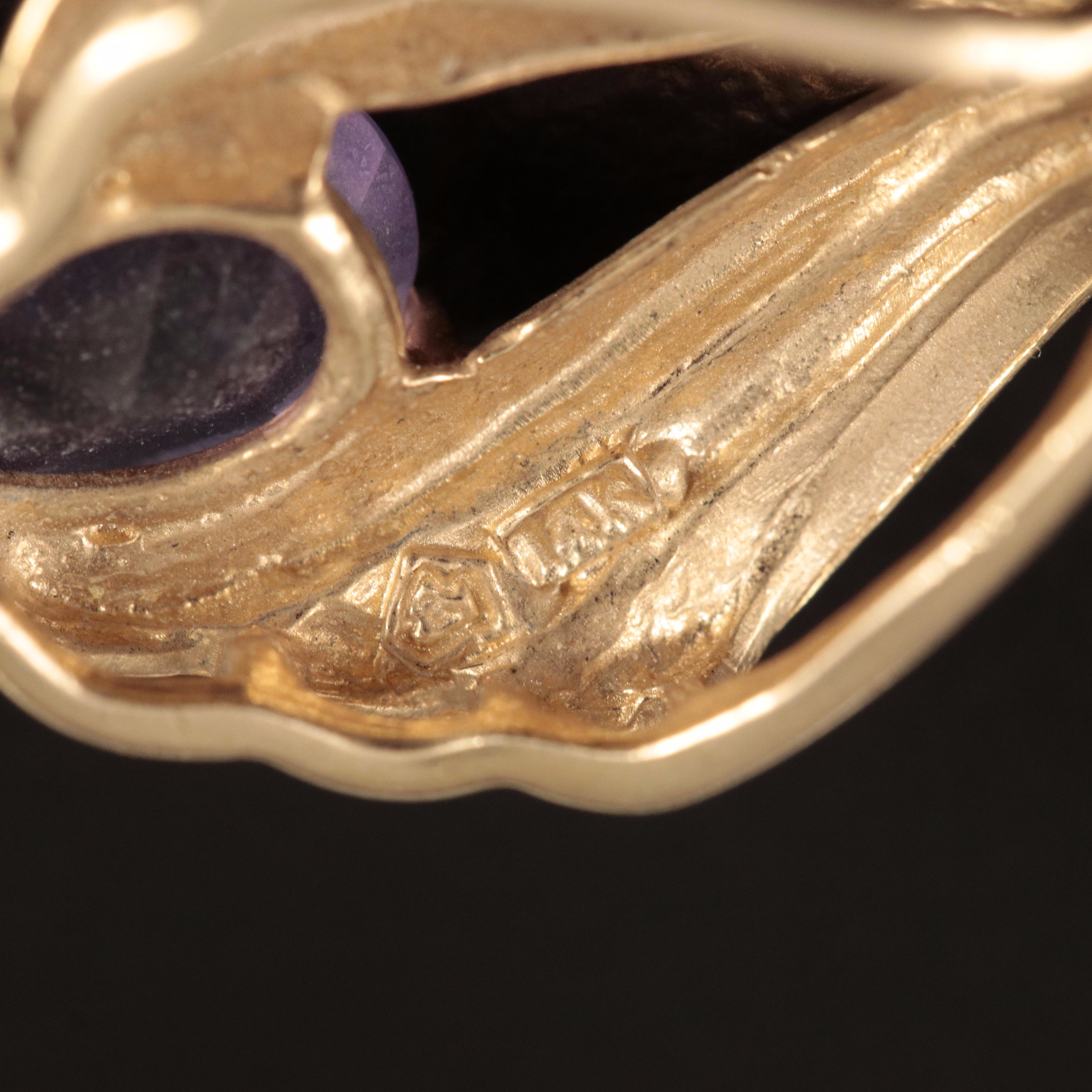 14K Amethyst Slide Pendant