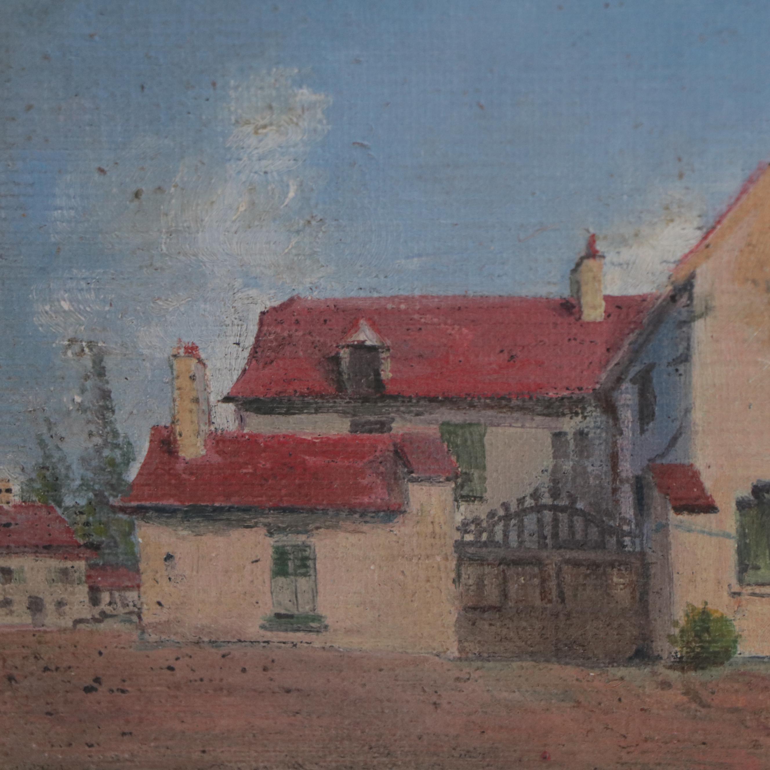 Oil Painting of Country House In Landscape