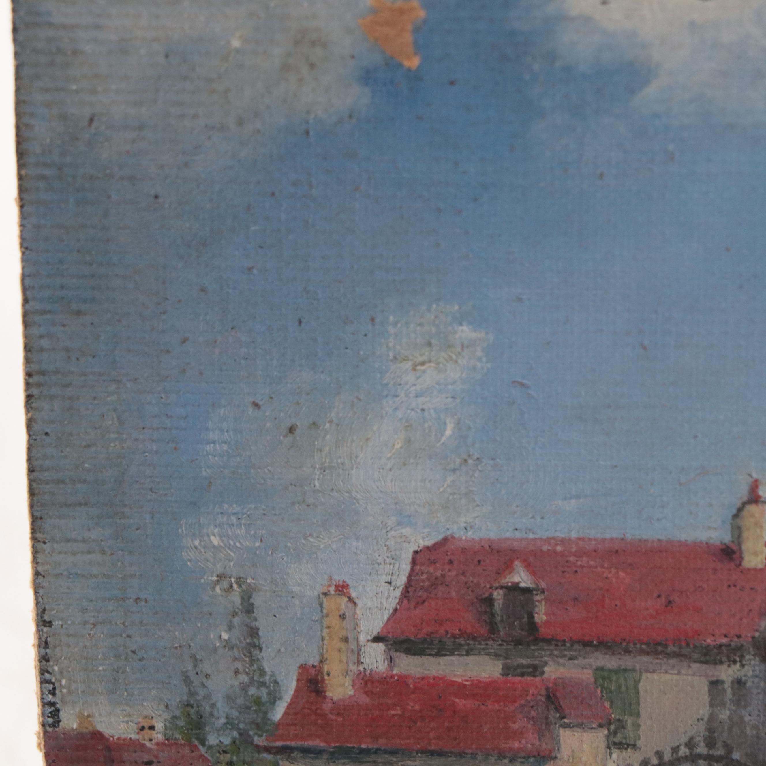 Oil Painting of Country House In Landscape