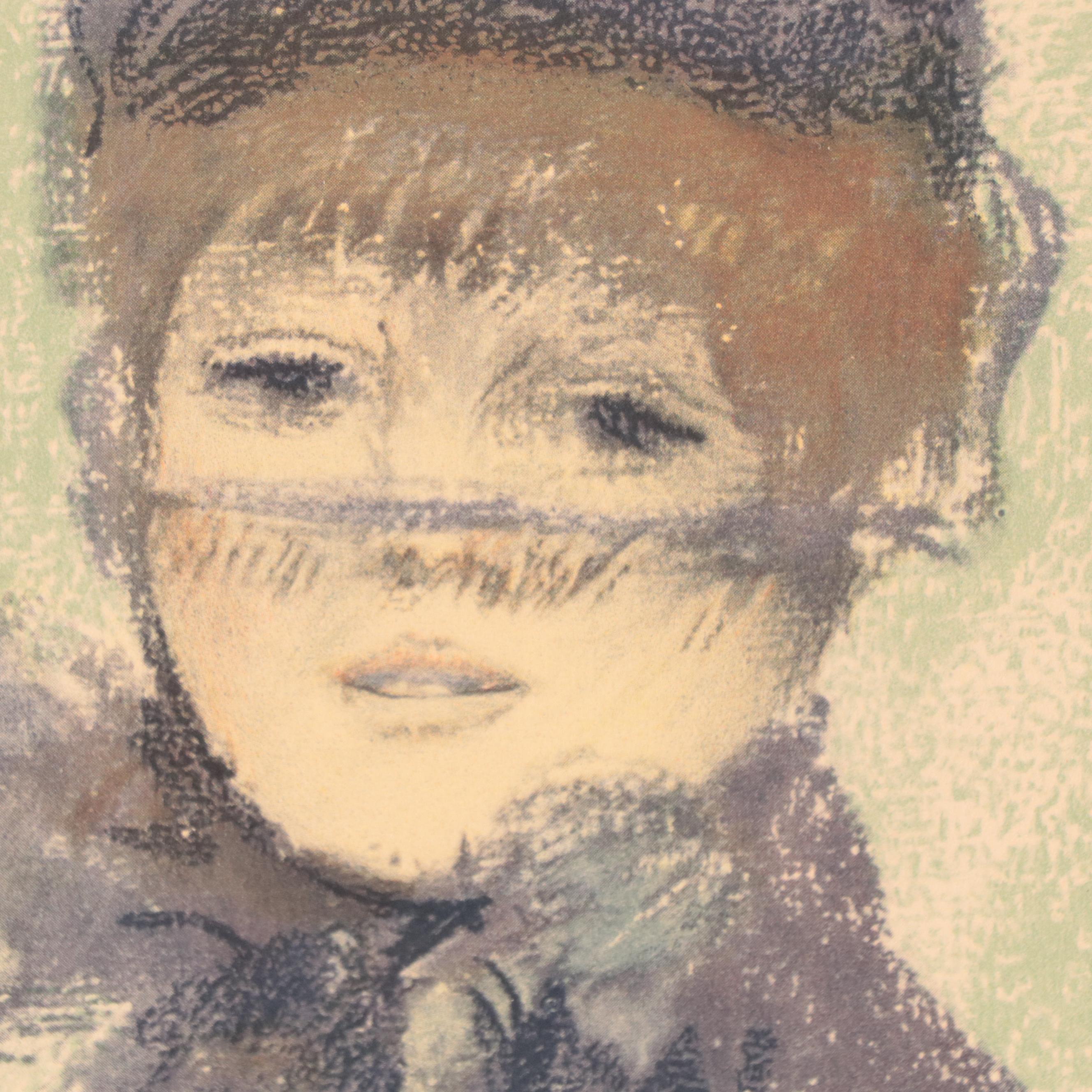 Halftone After Pierre-Auguste Renoir "Young Woman With A Veil"