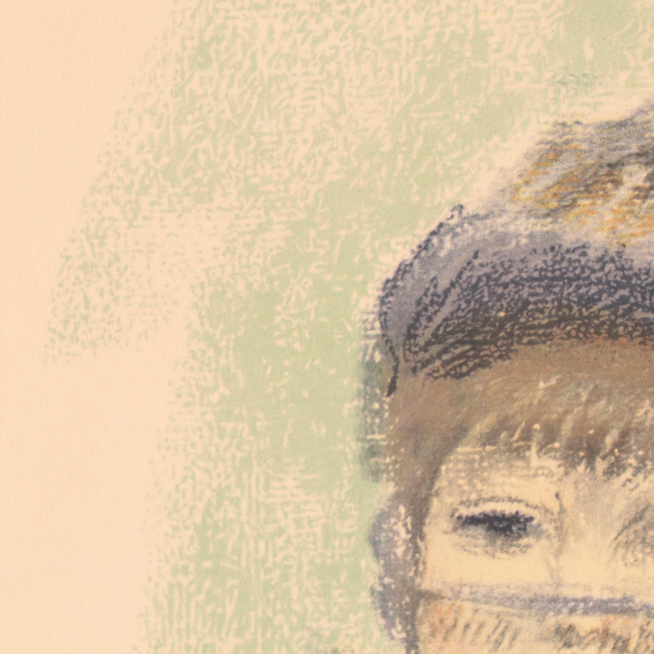 Halftone After Pierre-Auguste Renoir "Young Woman With A Veil"