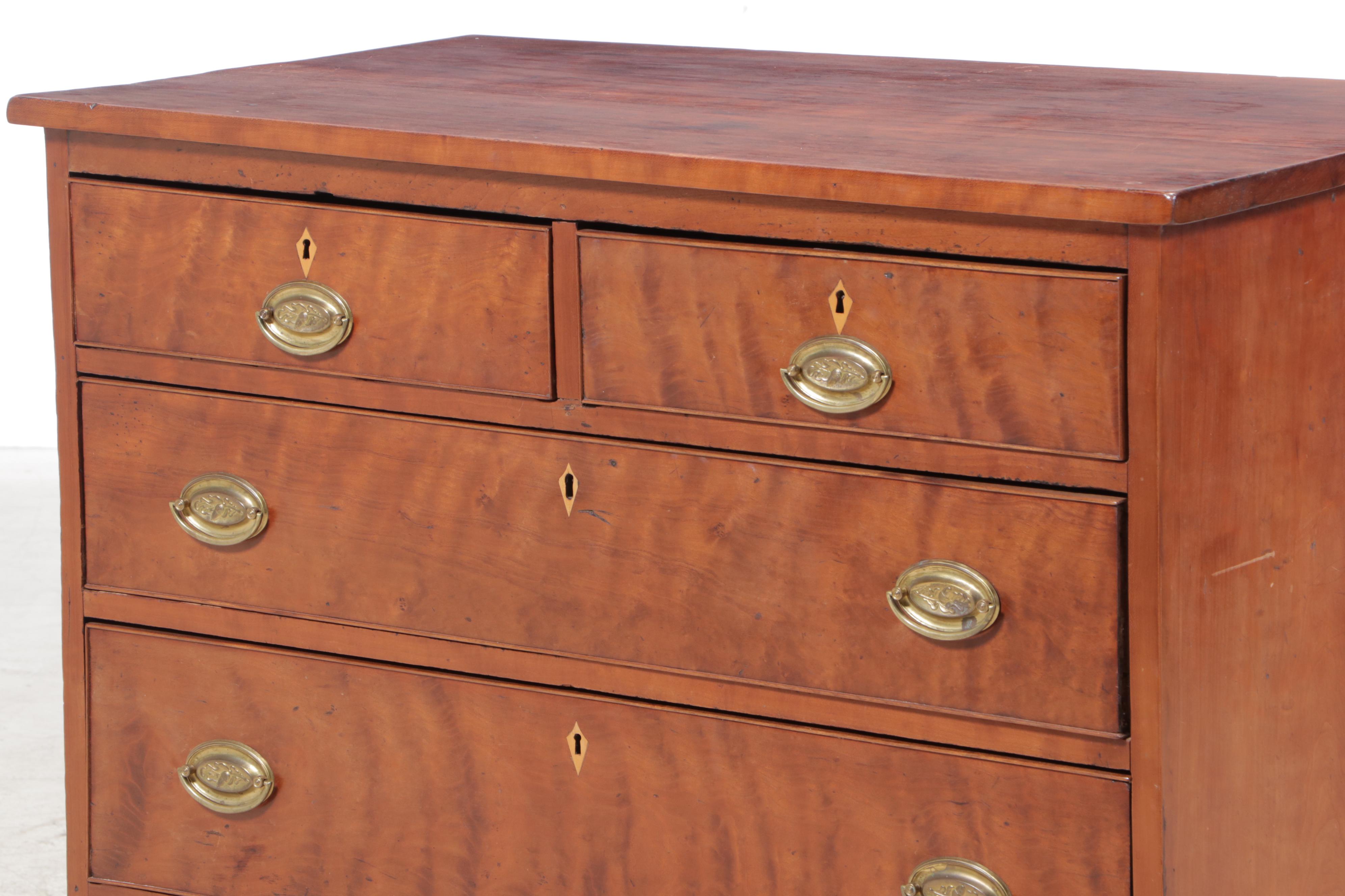 Federal Cherrywood Five-Drawer Chest, Early 19th Century