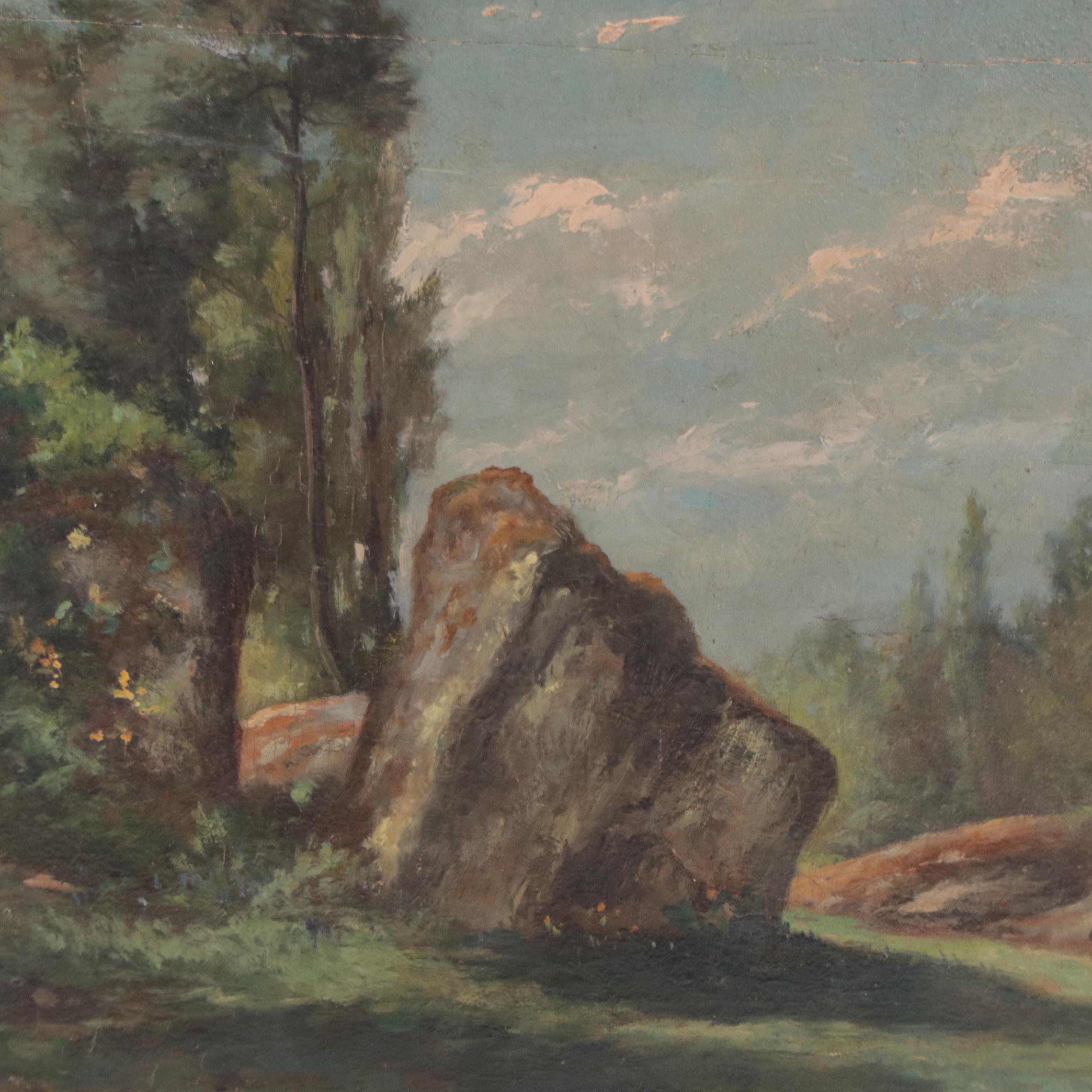 Oil Painting of Bucolic Landscape