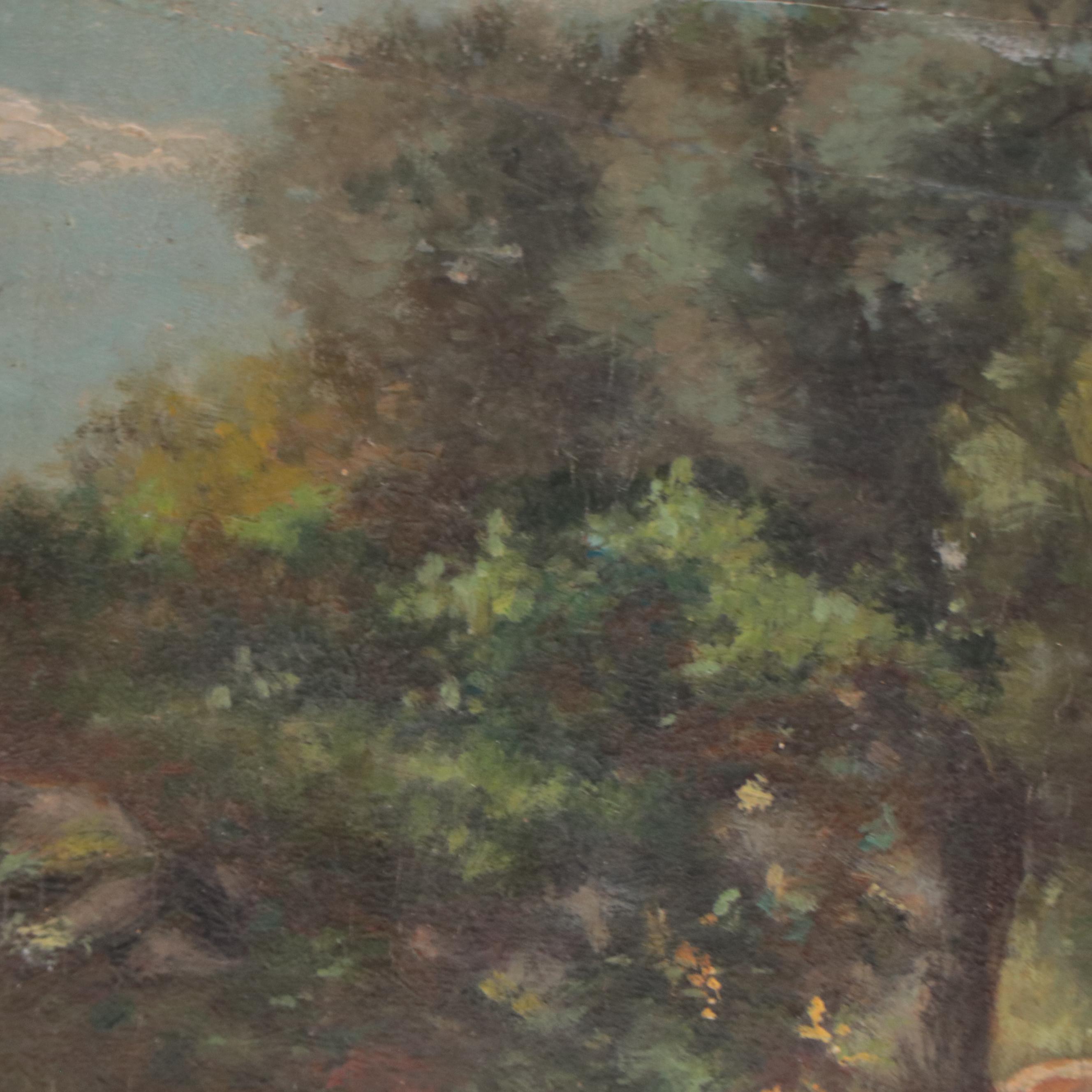 Oil Painting of Bucolic Landscape