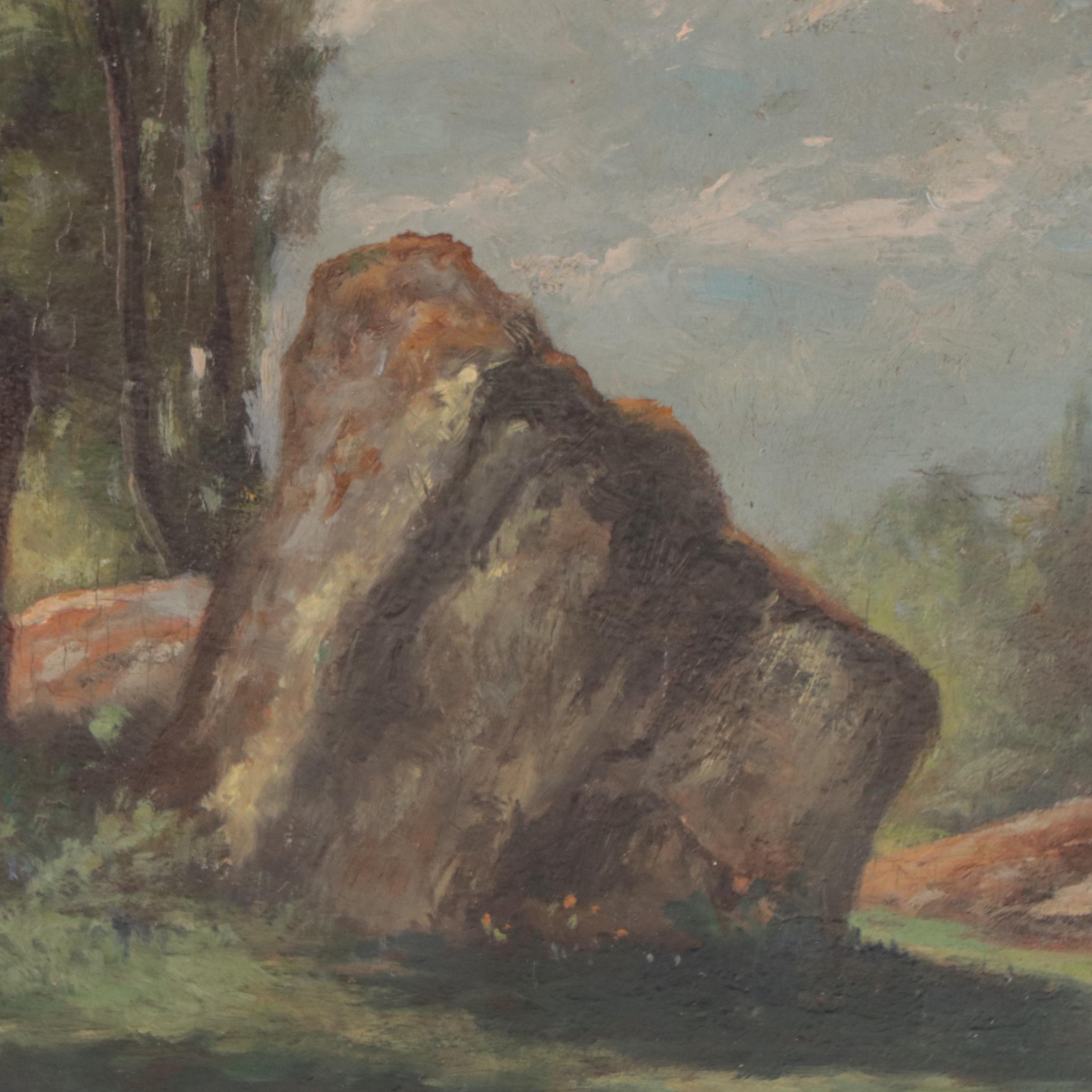 Oil Painting of Bucolic Landscape