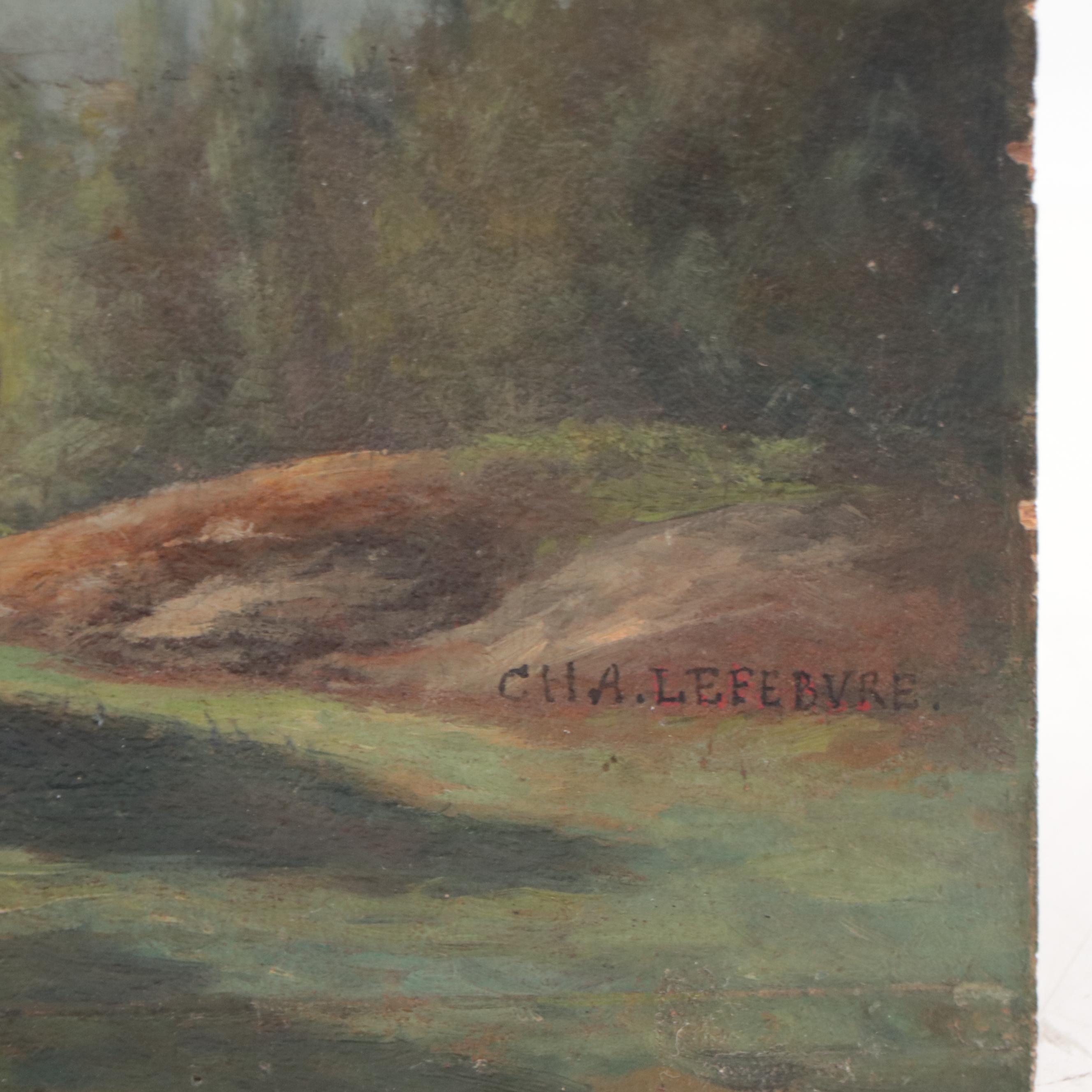 Oil Painting of Bucolic Landscape