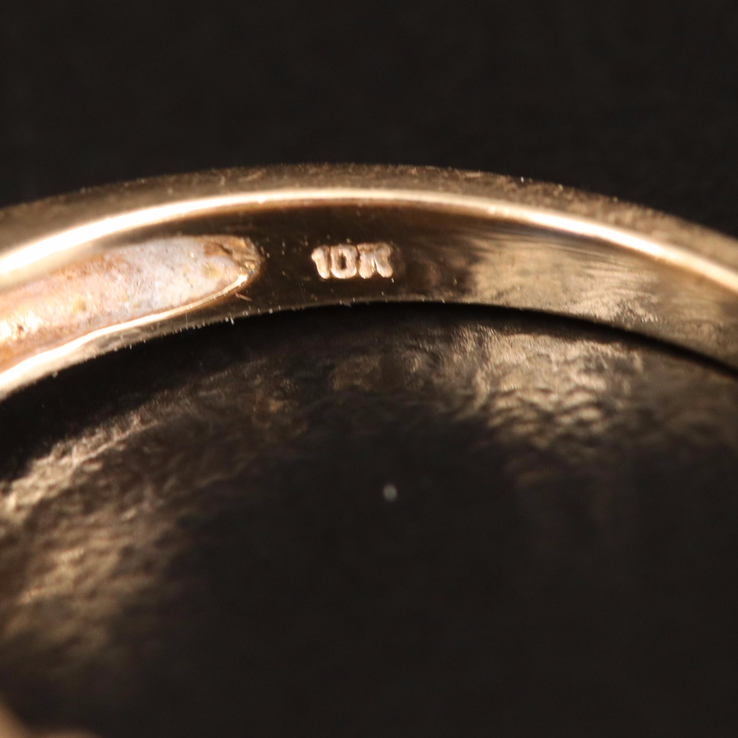 10K Sapphire and Diamond Ring