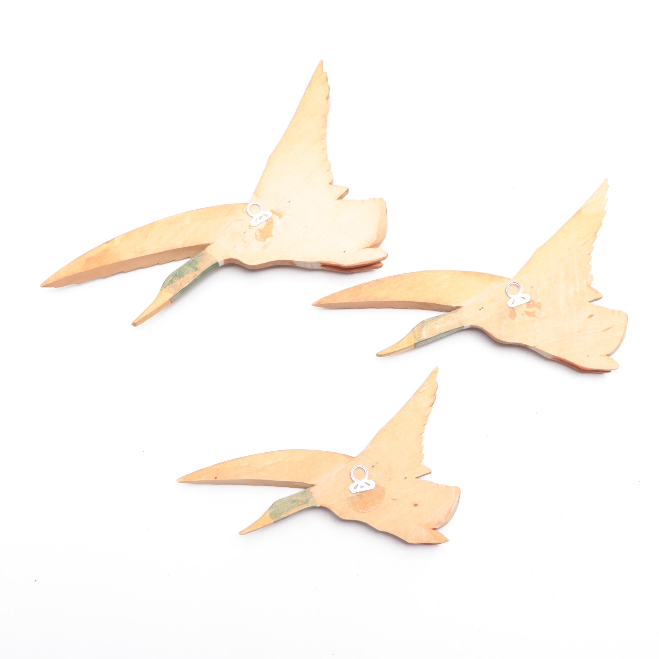 "Duck Hunters" Carved Wood Wall Plaque with Duck Wall Décor