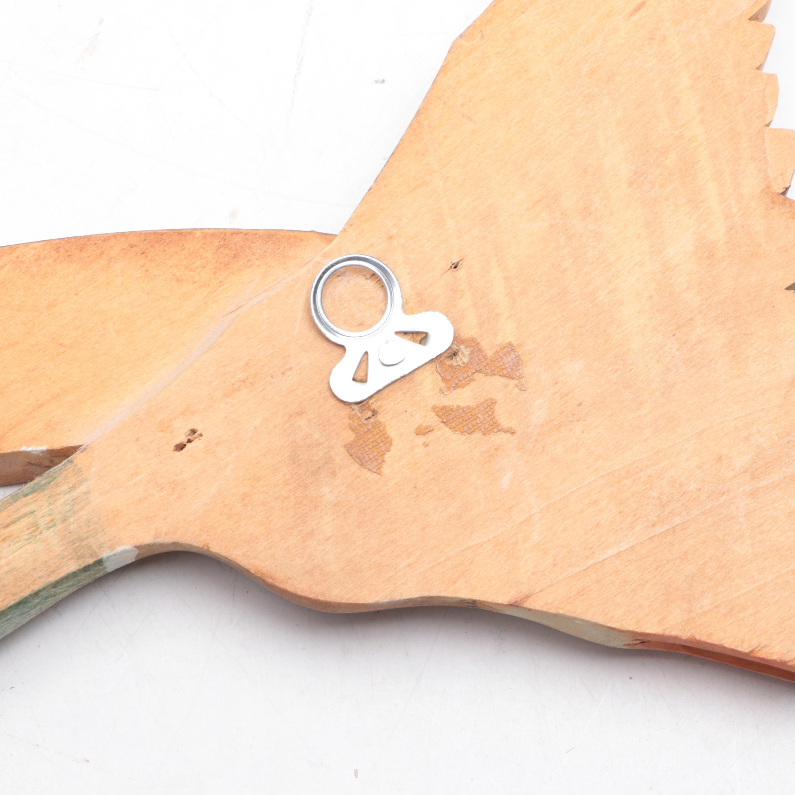 "Duck Hunters" Carved Wood Wall Plaque with Duck Wall Décor