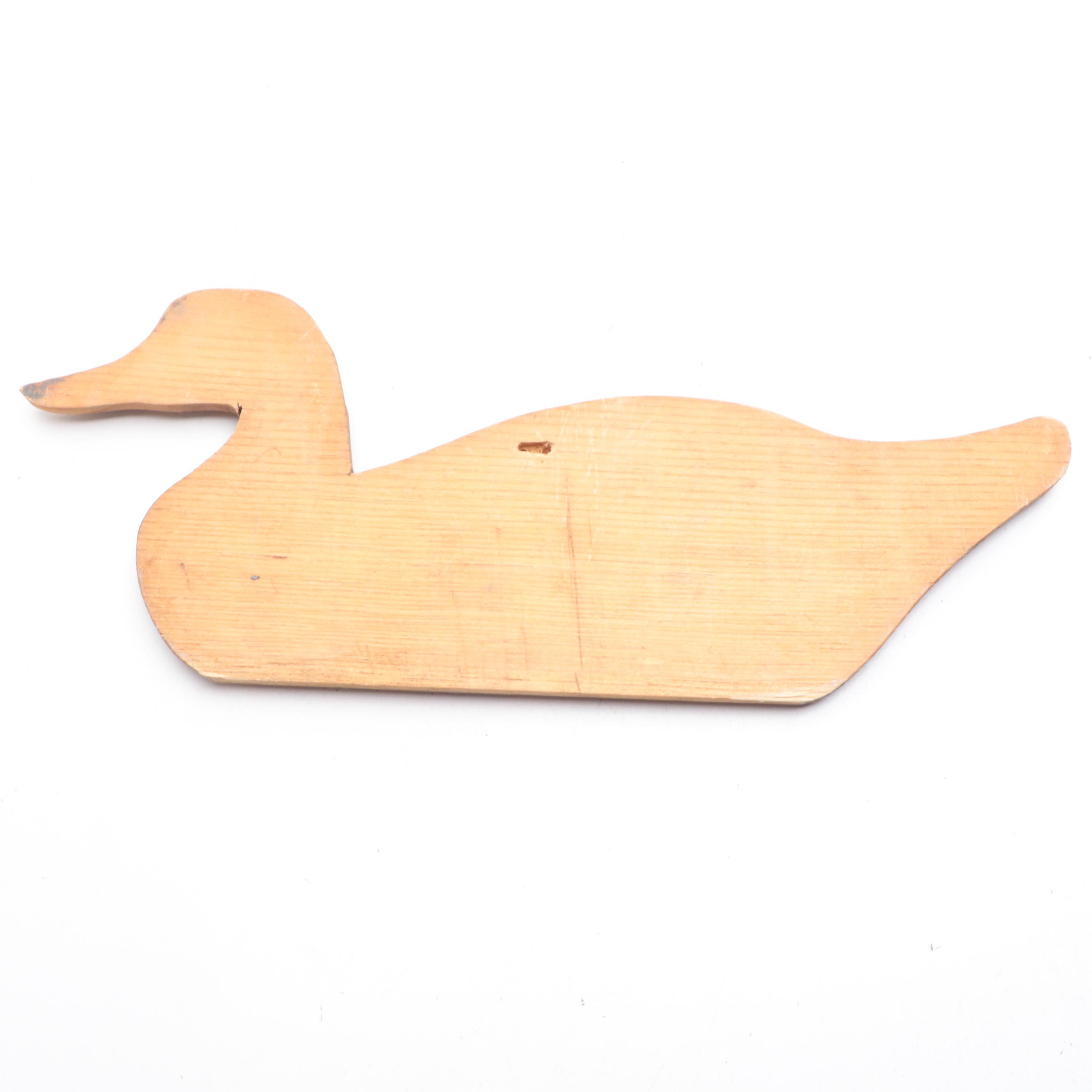"Duck Hunters" Carved Wood Wall Plaque with Duck Wall Décor