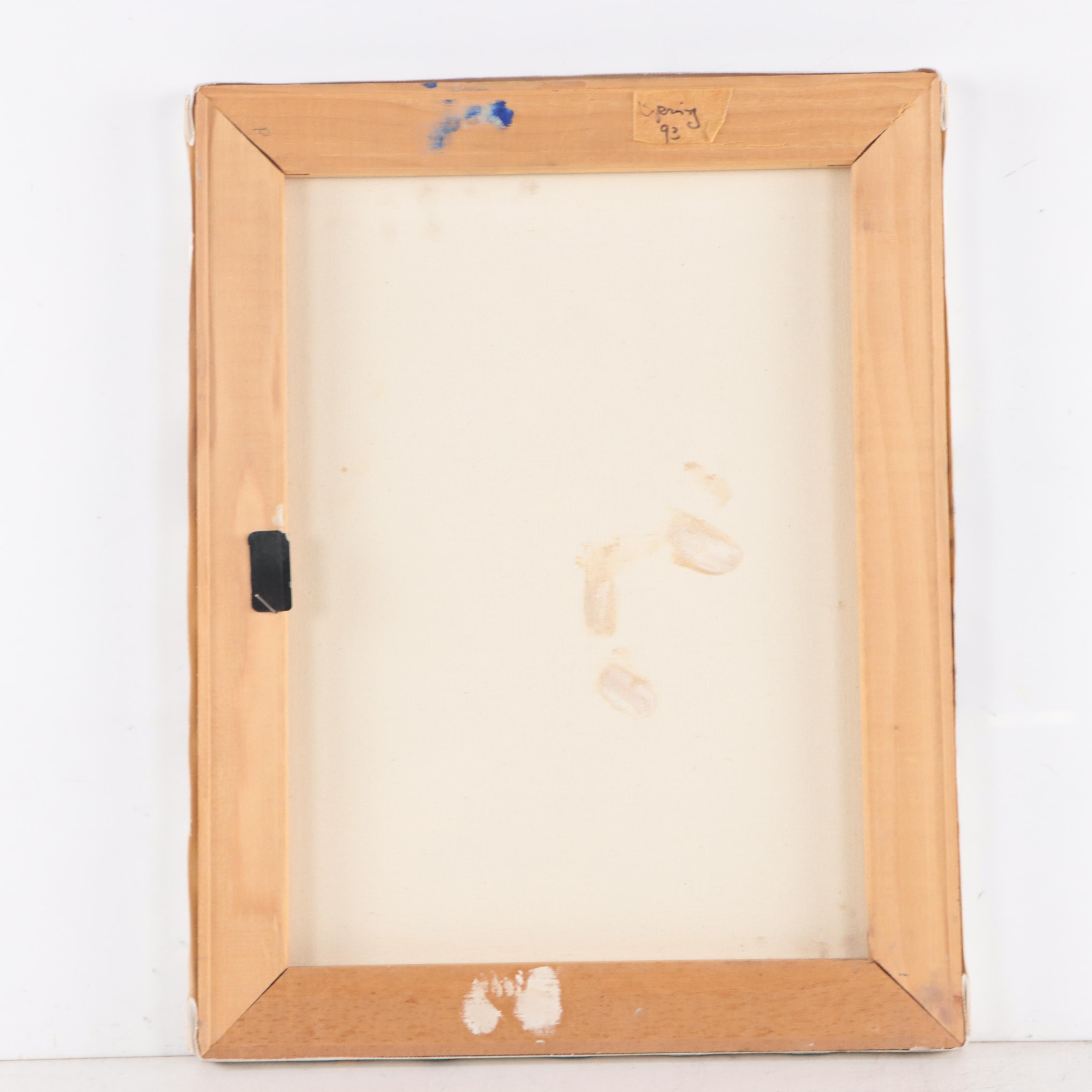 Katrina Halter Figurative Oil Painting of Seated Nude, 1993