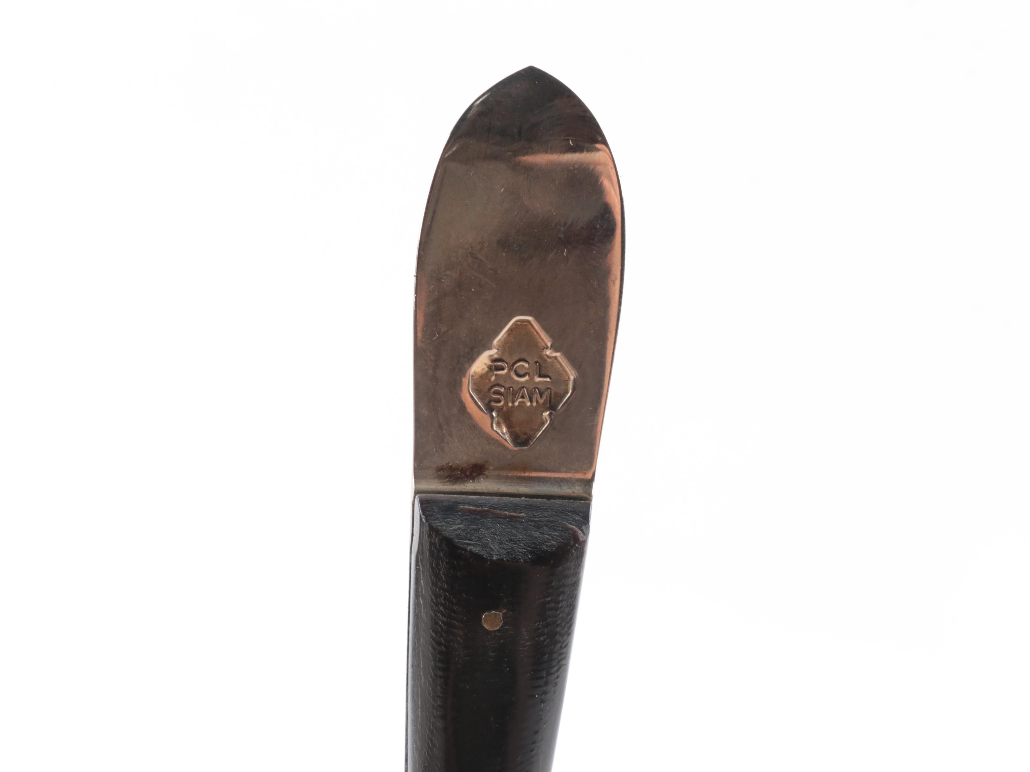 Stinthal China Celery Dish with Brass Chambersticks and Utensils