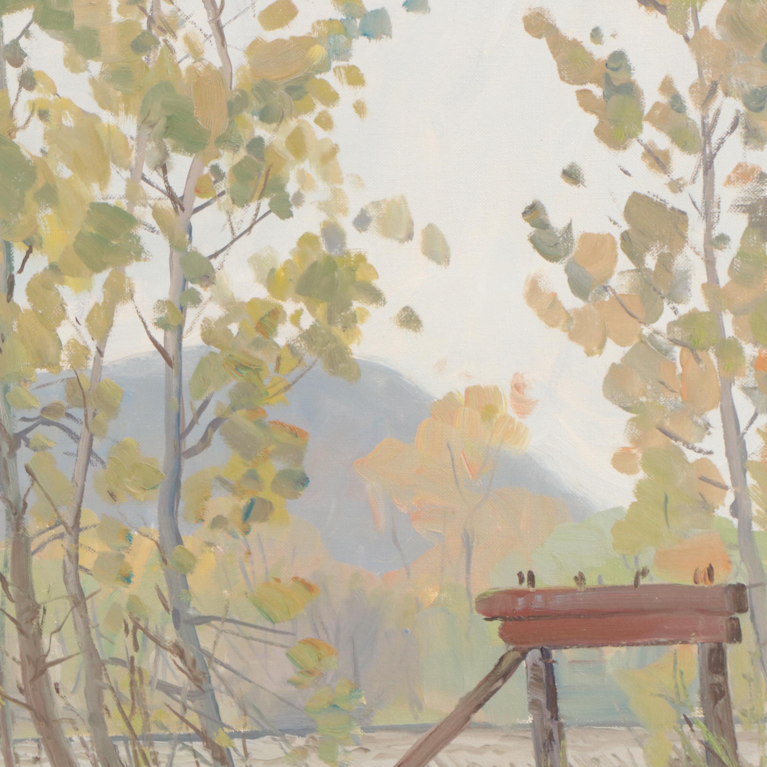 Oil Painting of Forest Landscape