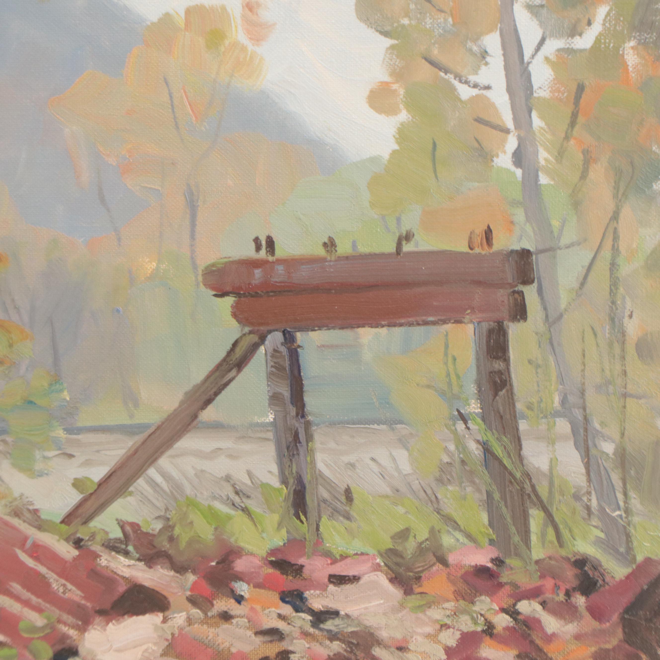 Oil Painting of Forest Landscape