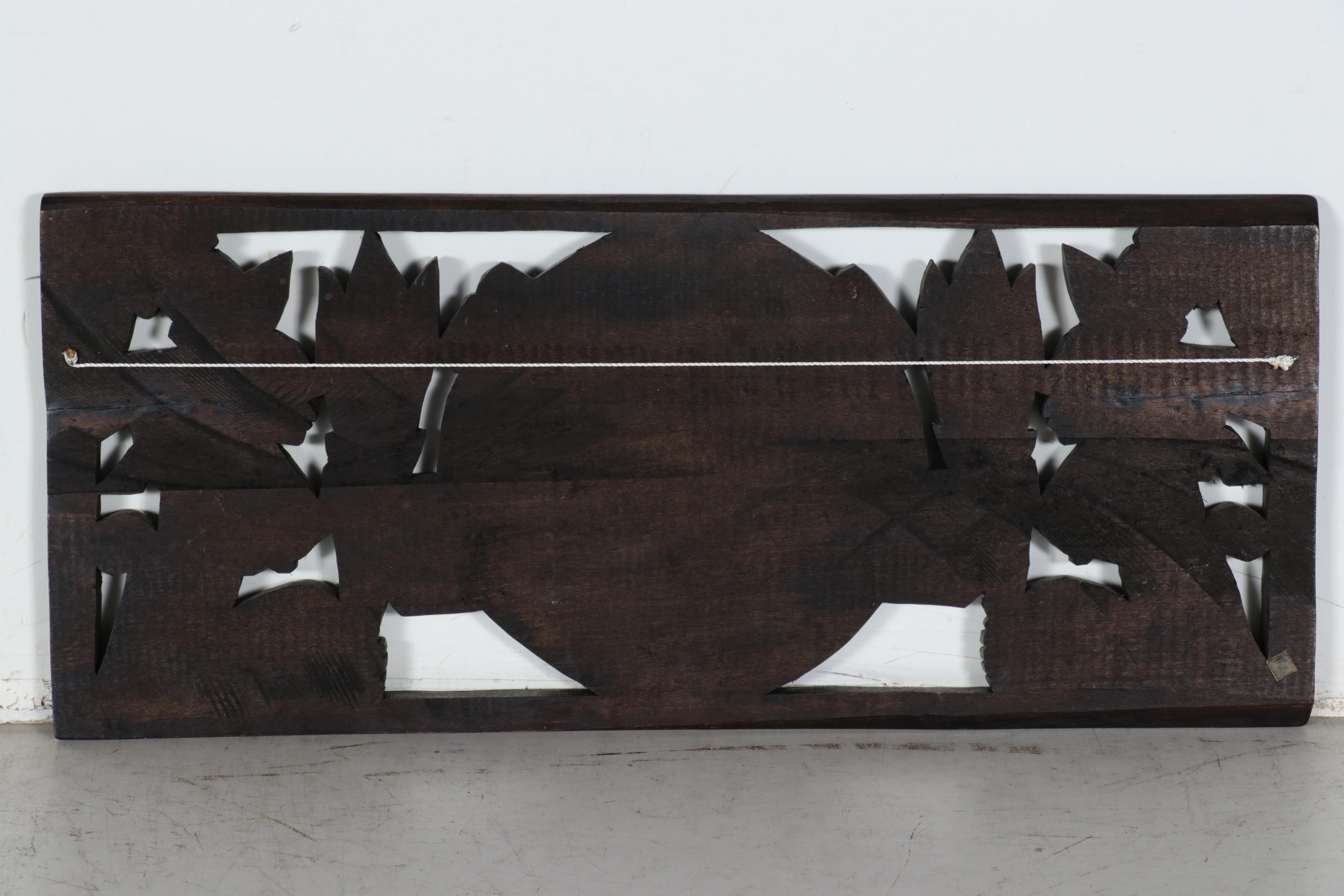 Aztec Style Carved Wood Wall-Hangings