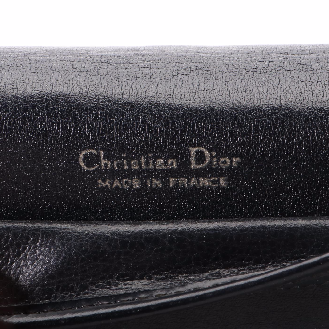 Christian Dior Navy Signature Canvas and Leather Clutch Wallet