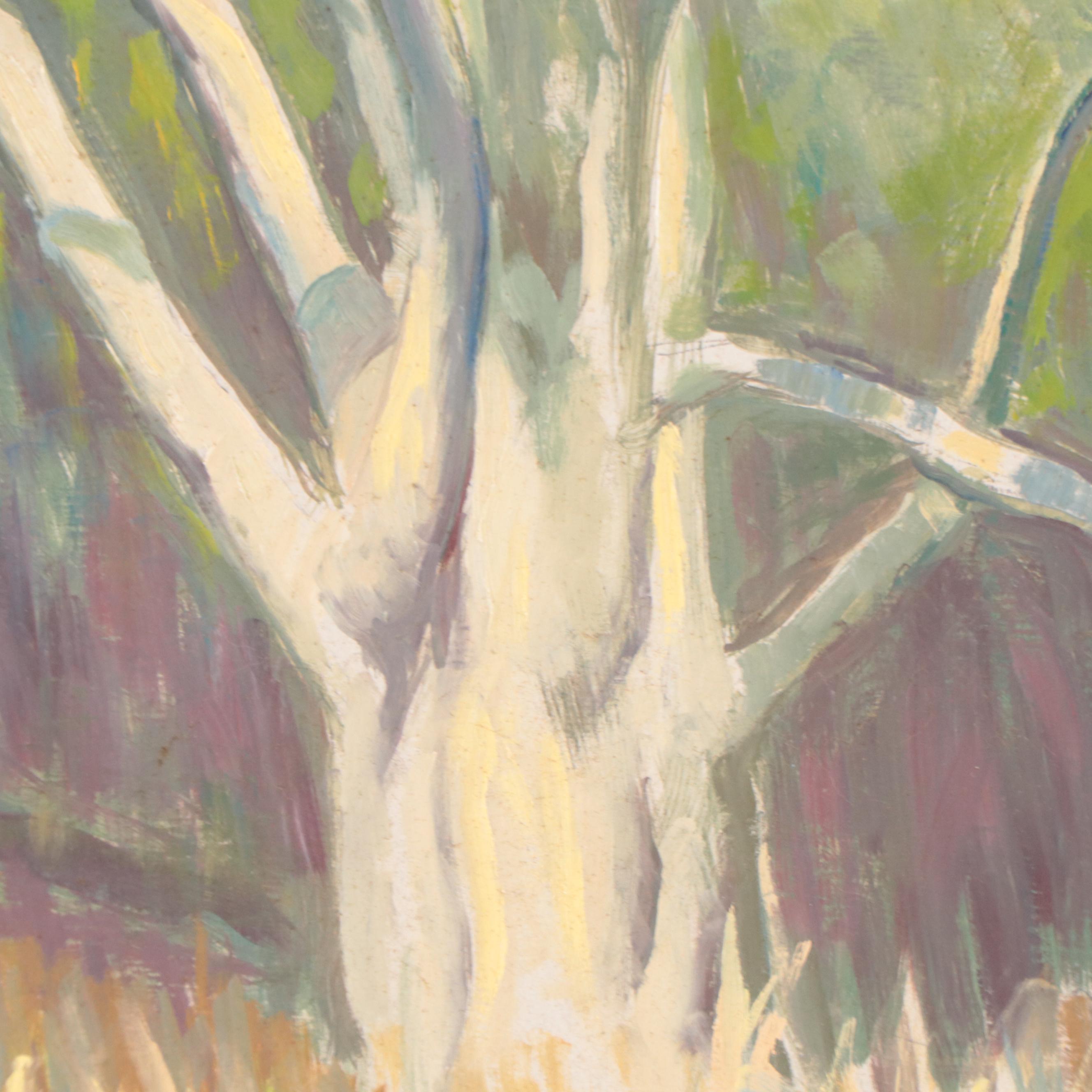 Oil Painting of a Large Tree