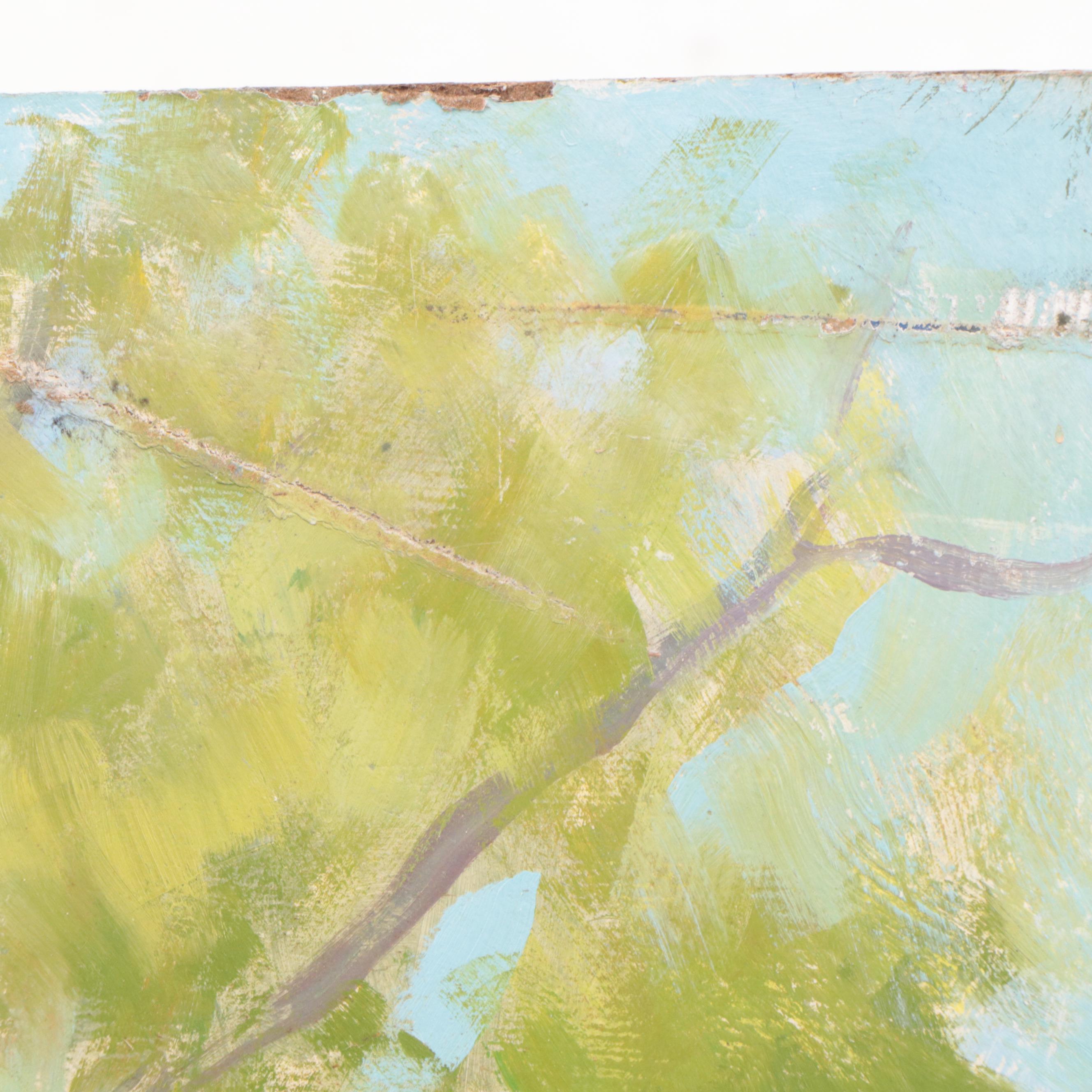 Oil Painting of a Large Tree