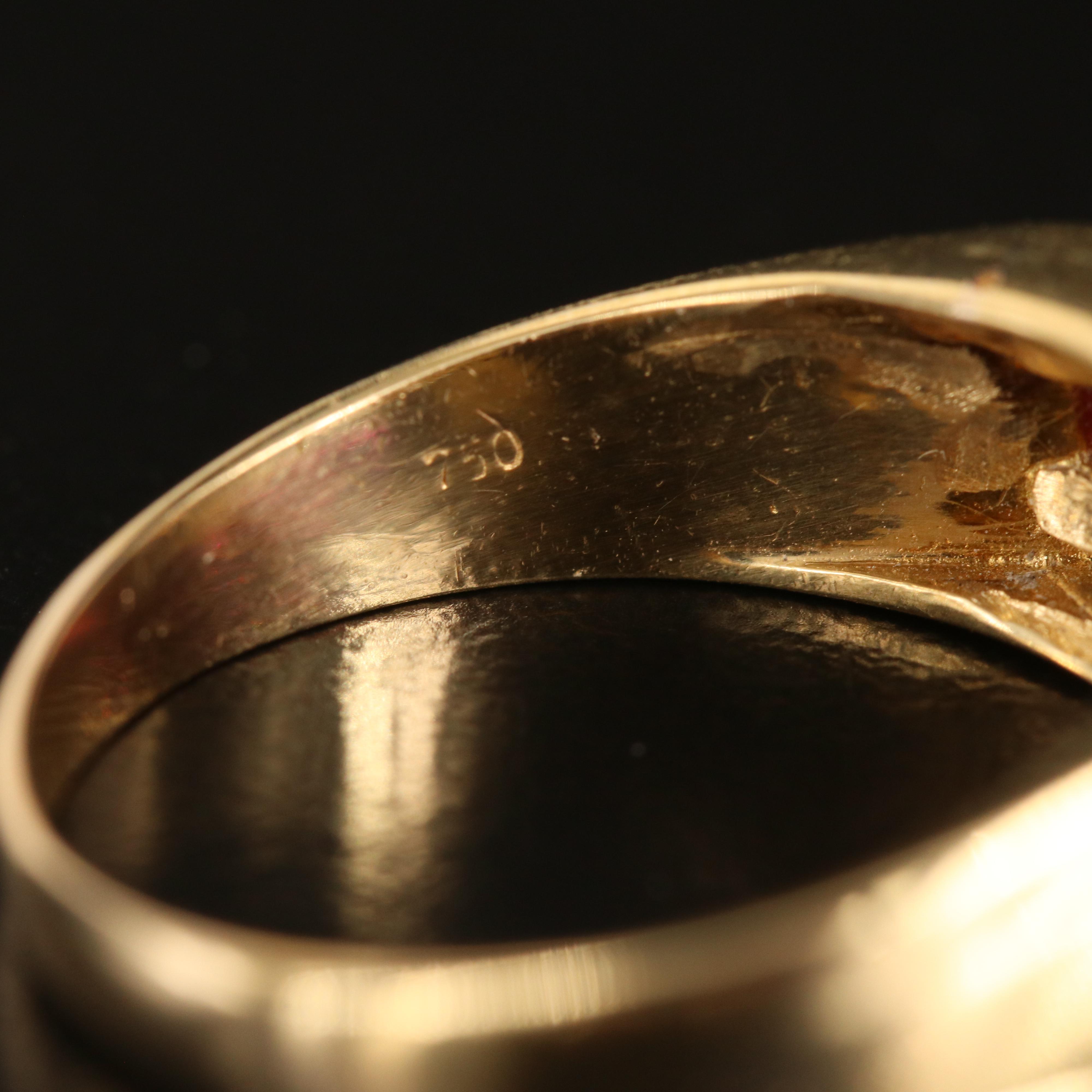 18K and 14K Ruby and Diamond Ring