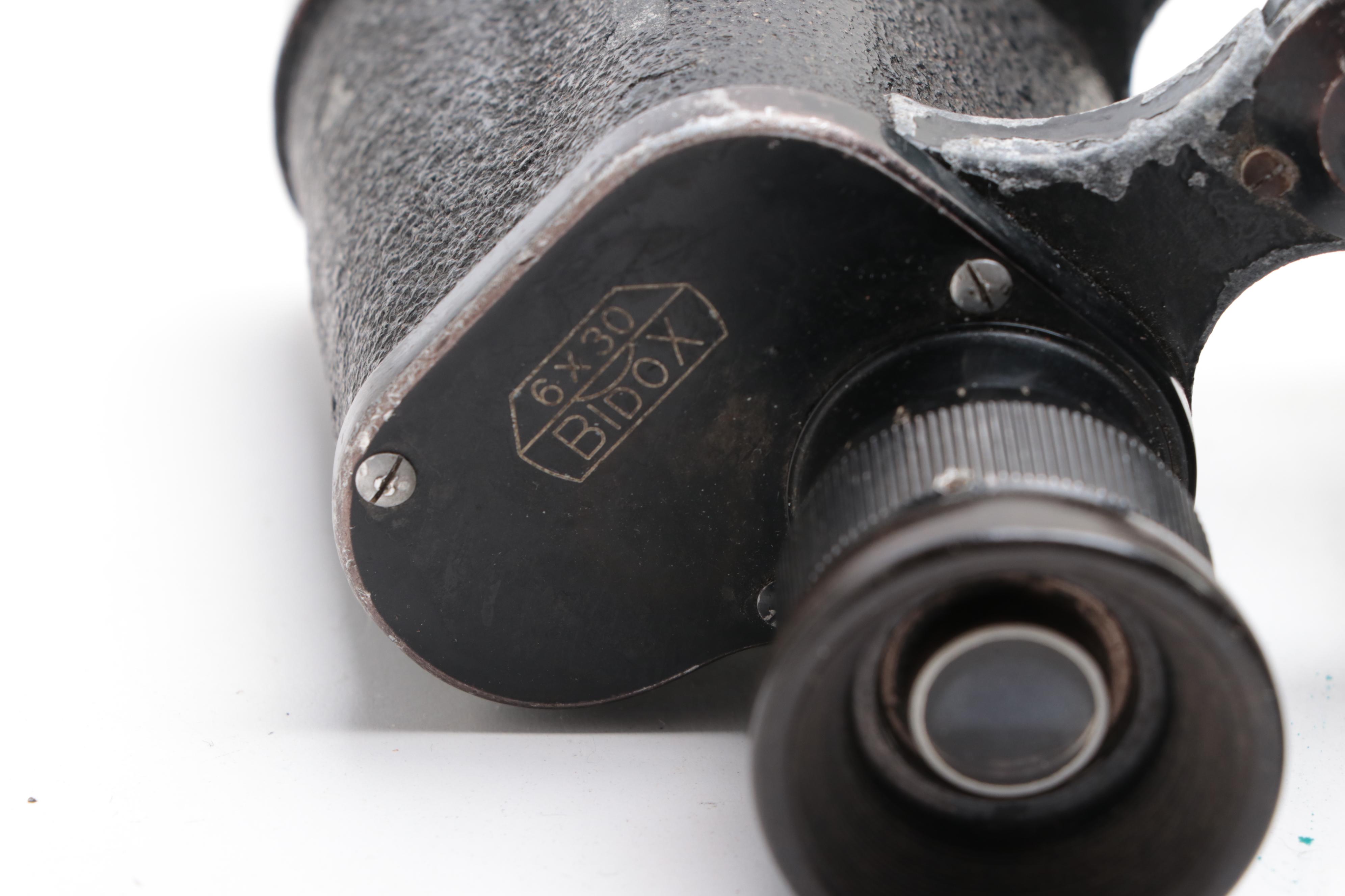 Ernst Leitz Wetzlar BIDOX and Clomont MIMA Binoculars with Leather Cases