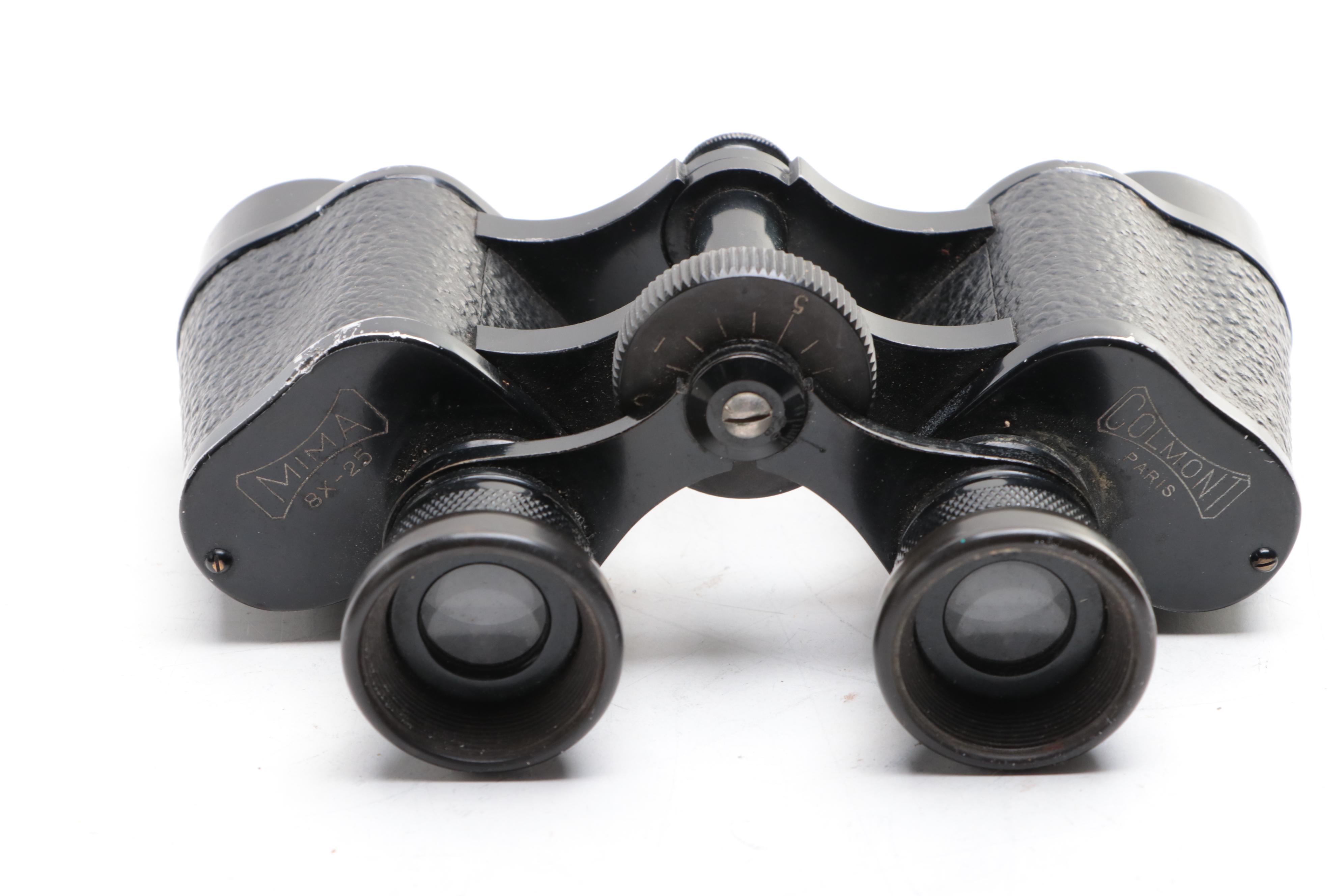 Ernst Leitz Wetzlar BIDOX and Clomont MIMA Binoculars with Leather Cases