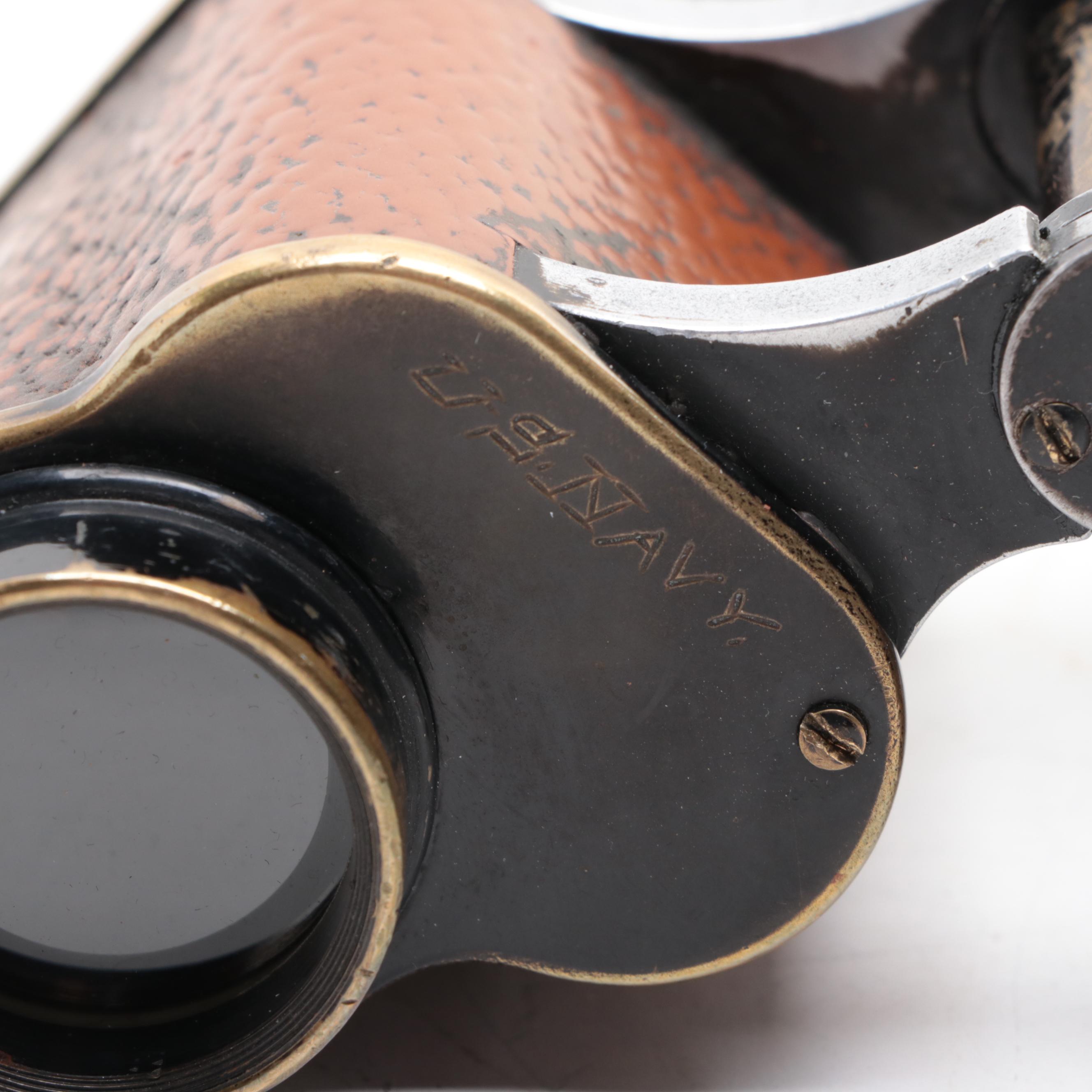 Crown Optical Co. for U. S. Navy Binoculars with Attachments, Early 20th Century