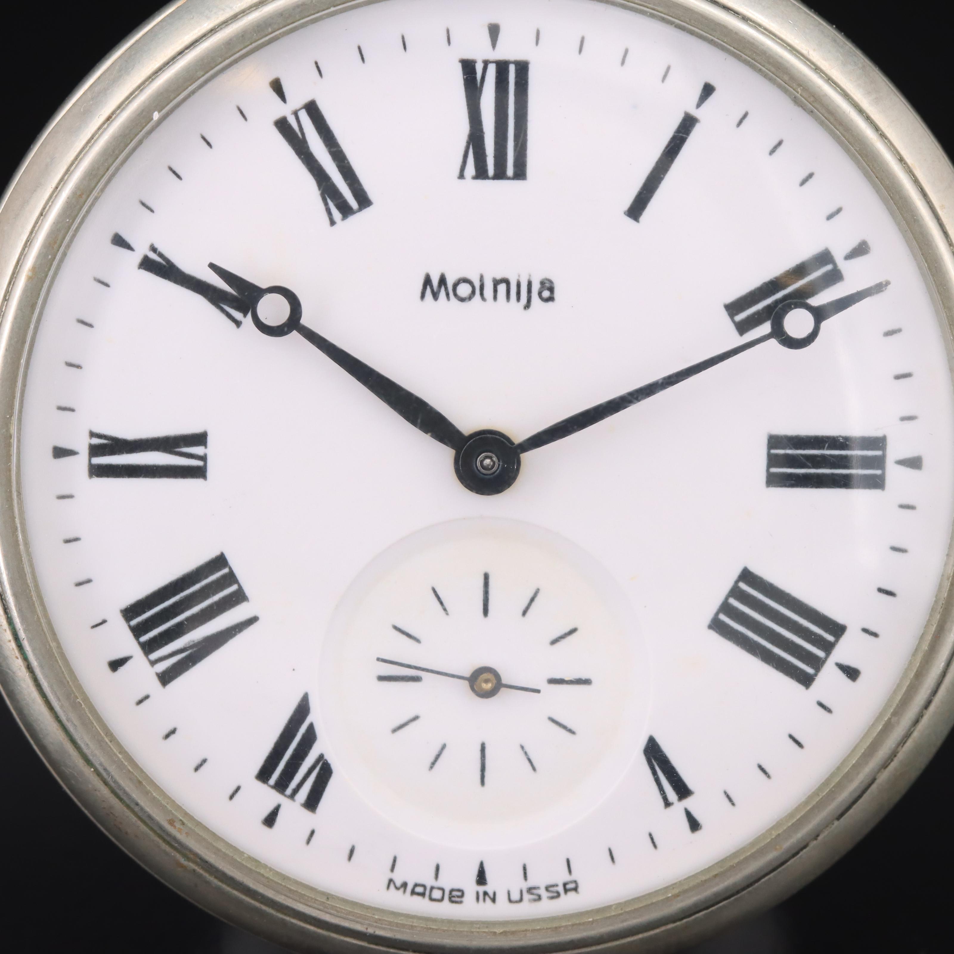Soviet Era Molnija Zodiac Pocket Watch