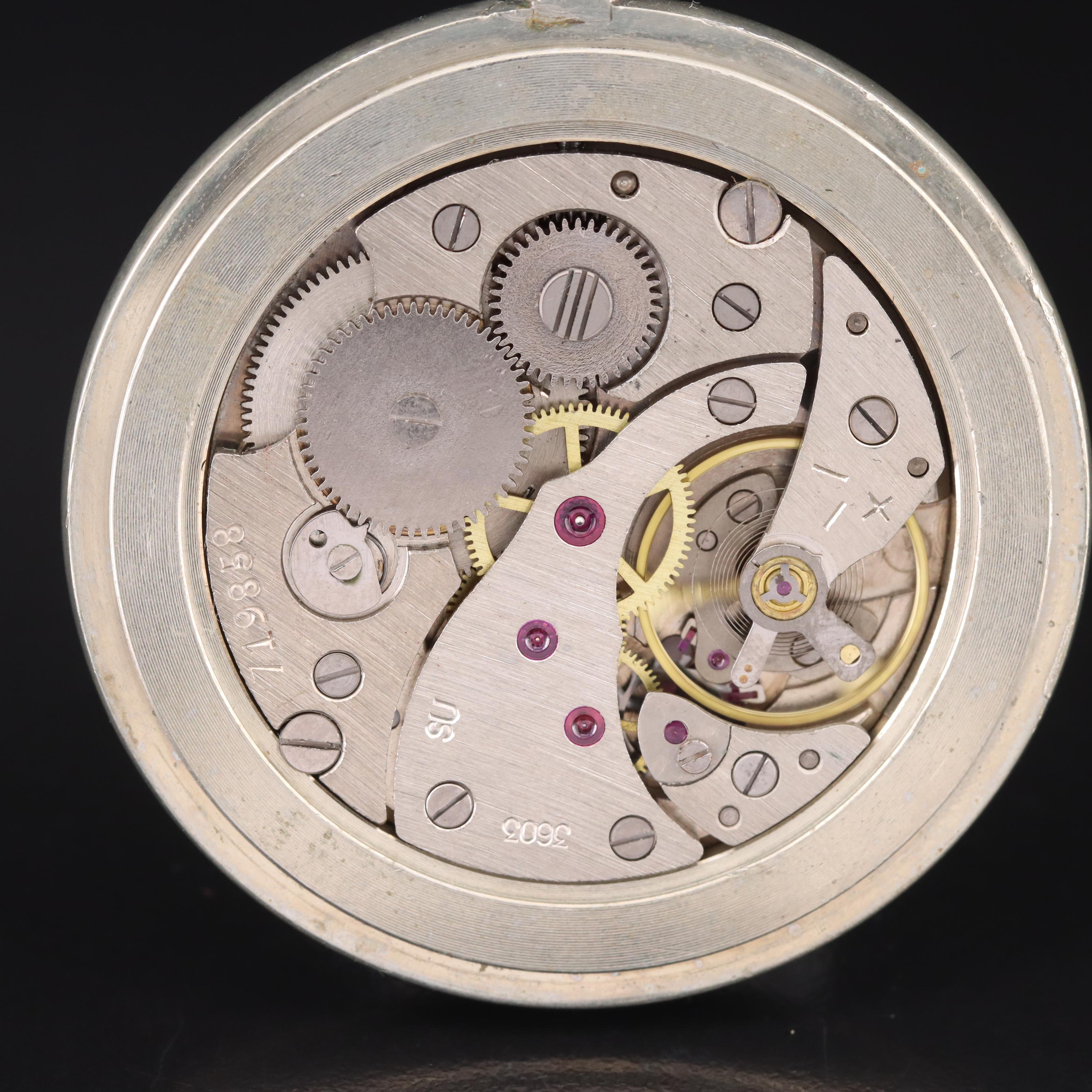 Soviet Era Molnija Zodiac Pocket Watch