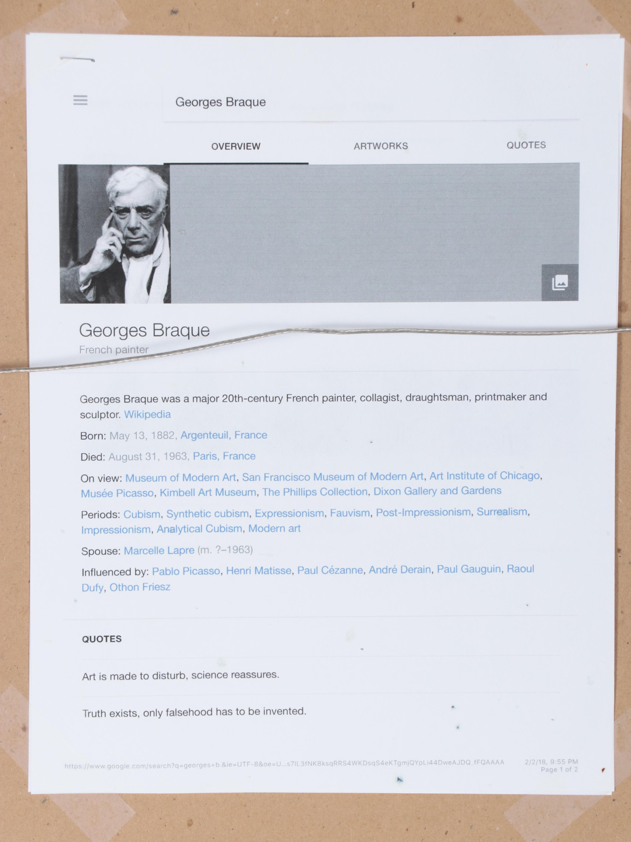 Offset Lithograph After Georges Braque of Paris, 21st Century