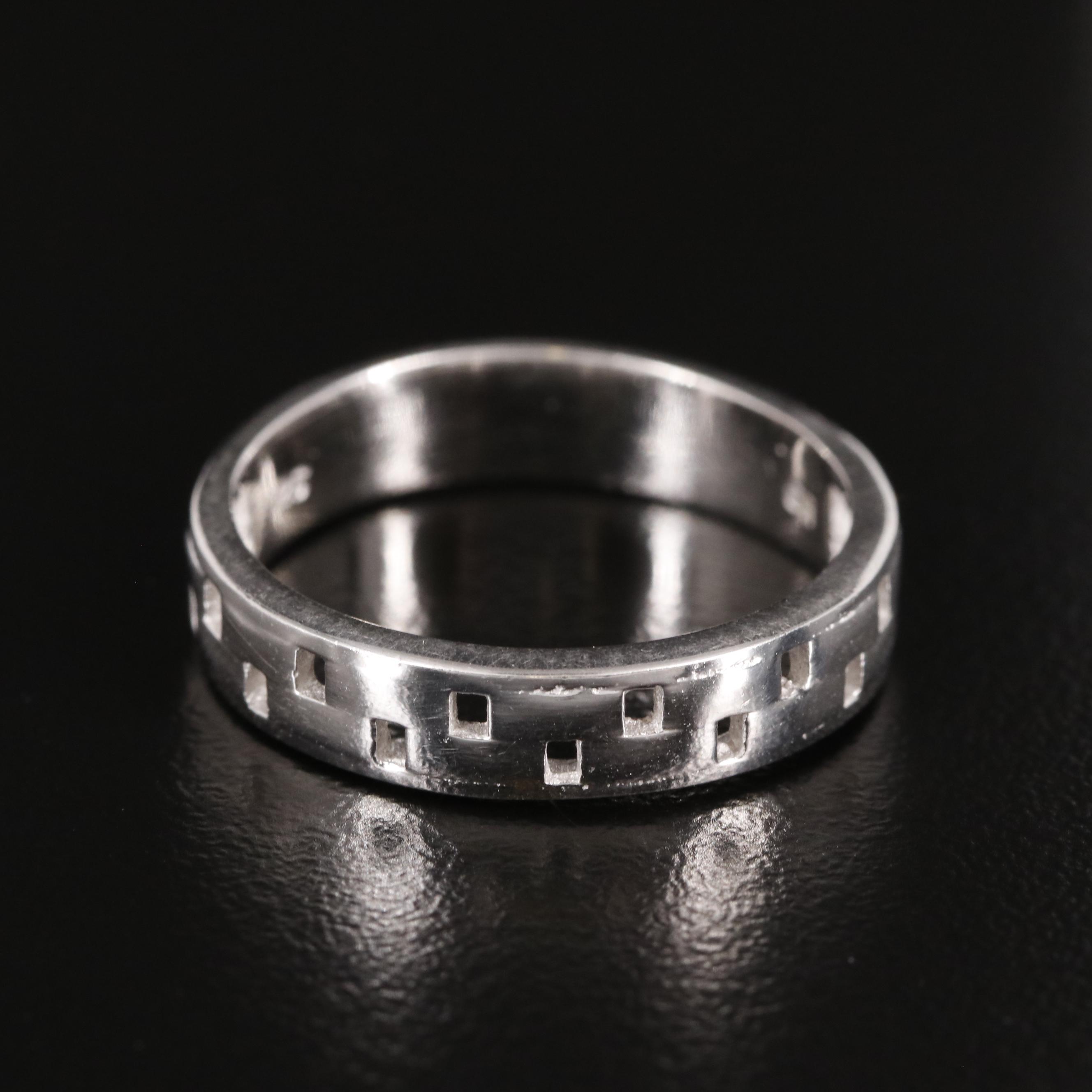 Sterling Pierced Metal Band