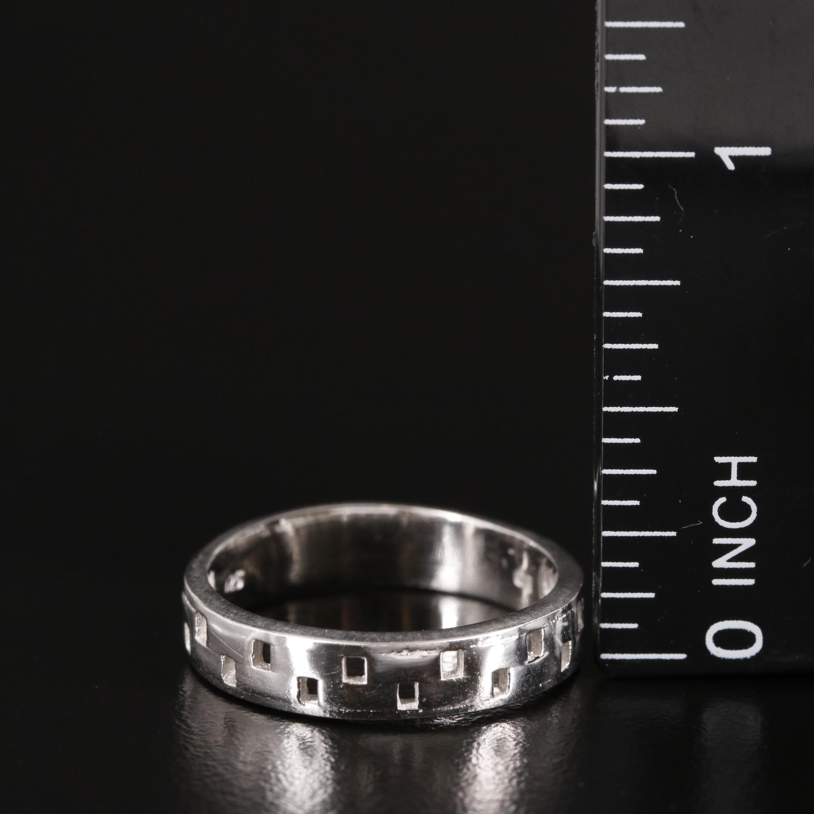 Sterling Pierced Metal Band