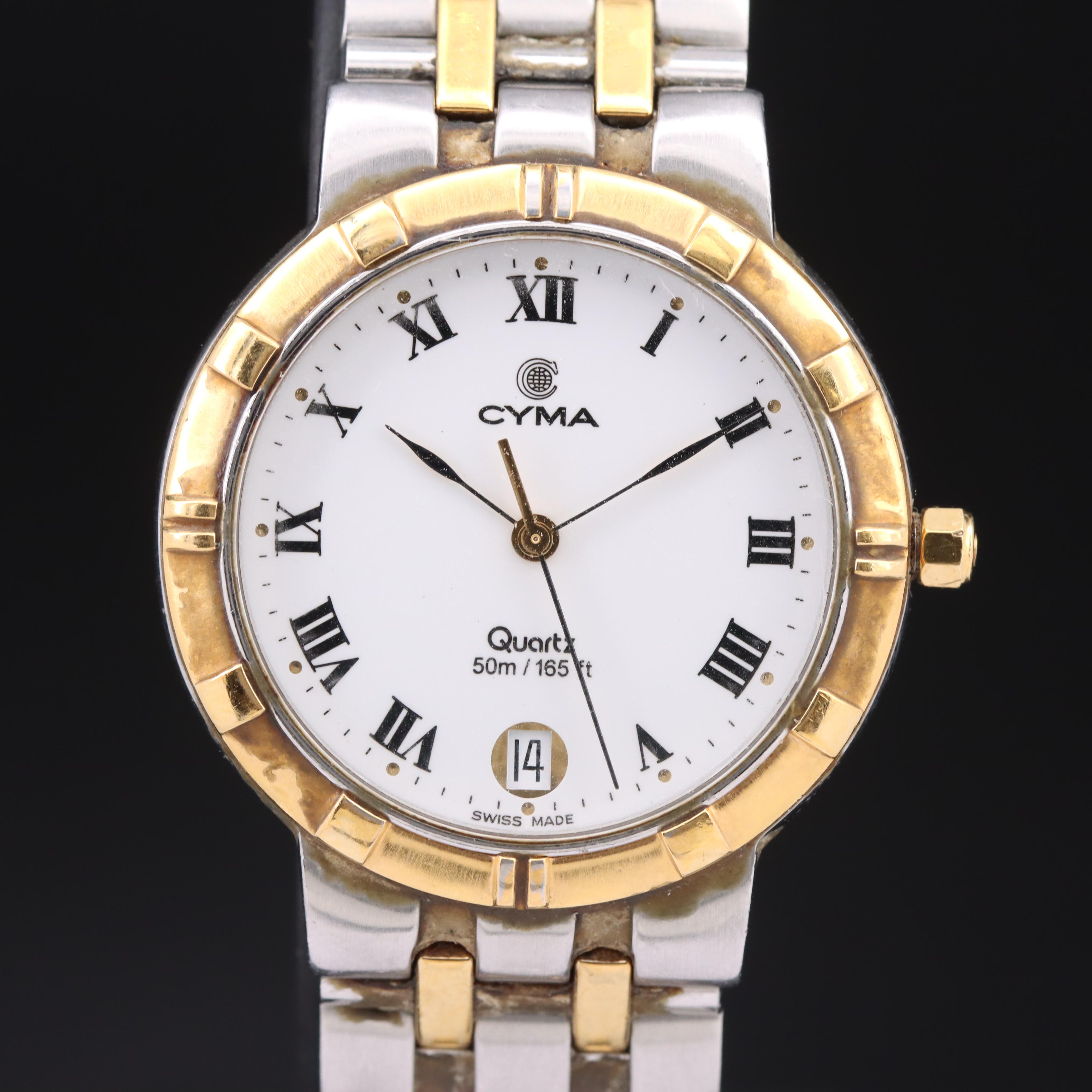 Cyma Swiss Stainless Steel Watch