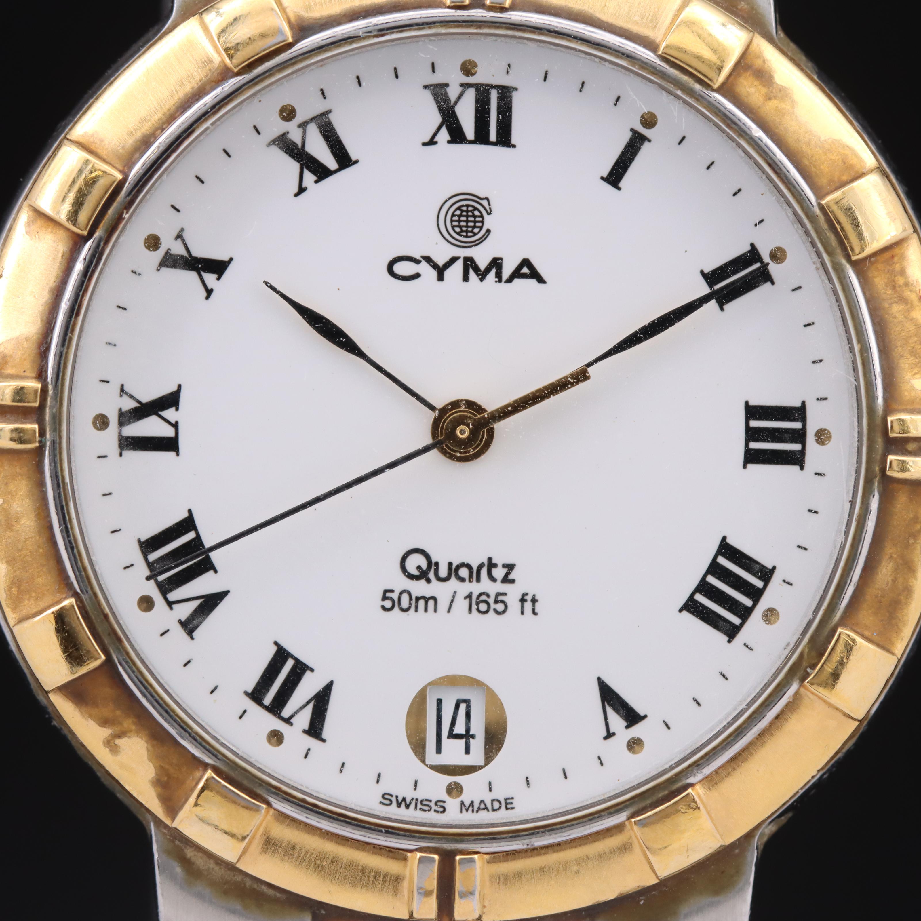 Cyma Swiss Stainless Steel Watch