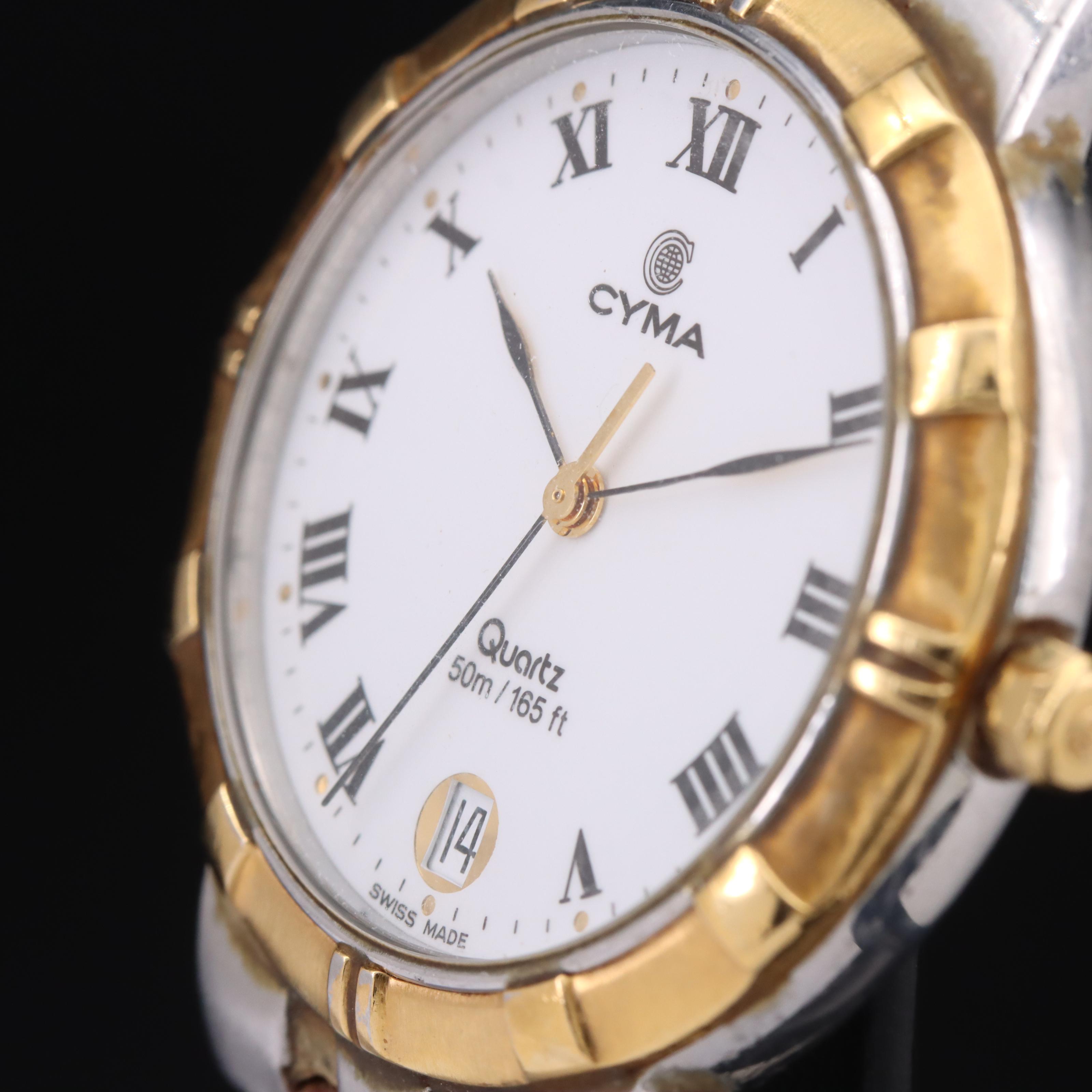 Cyma Swiss Stainless Steel Watch